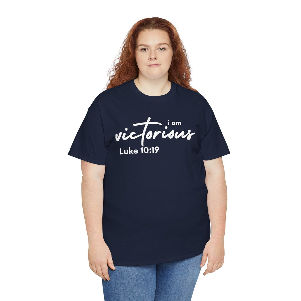 I Am Victorious Christian T-Shirt – Luke 10:19 Scripture Tee | Faith-Based Apparel