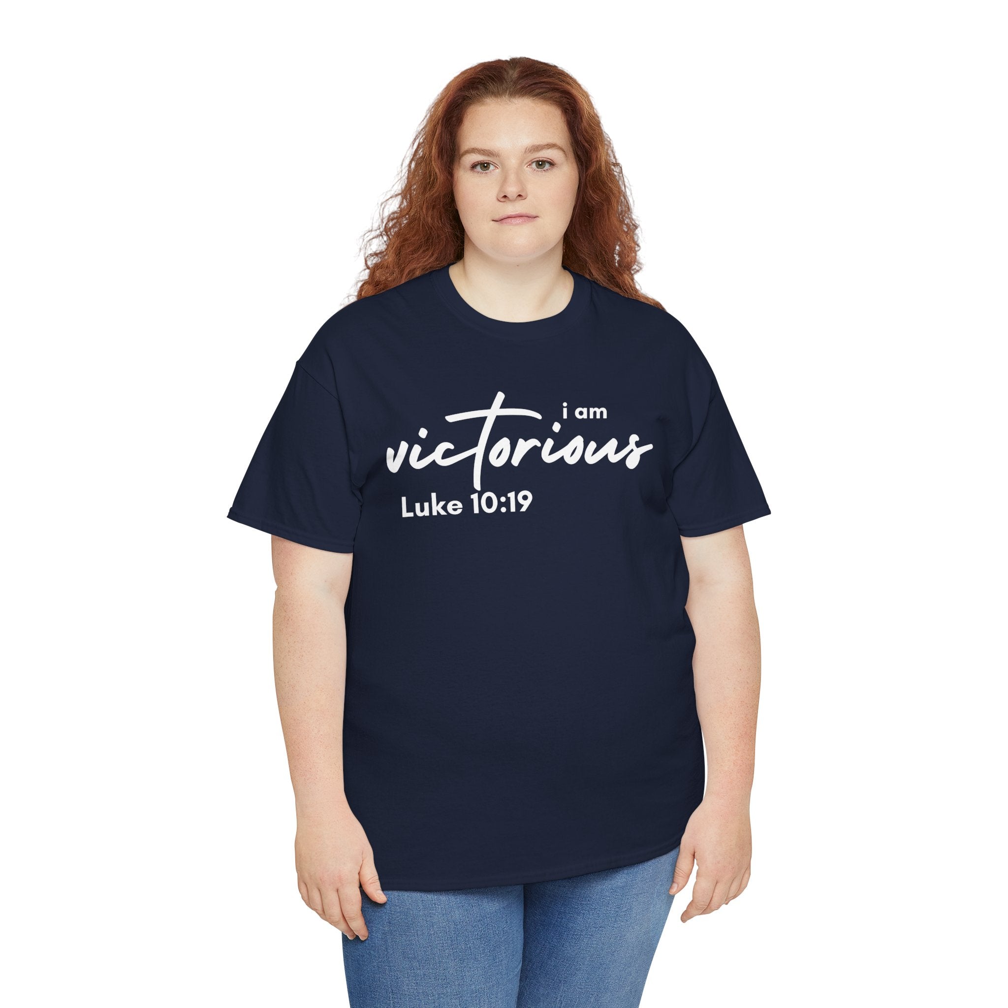 I Am Victorious Christian T-Shirt – Luke 10:19 Scripture Tee | Faith-Based Apparel