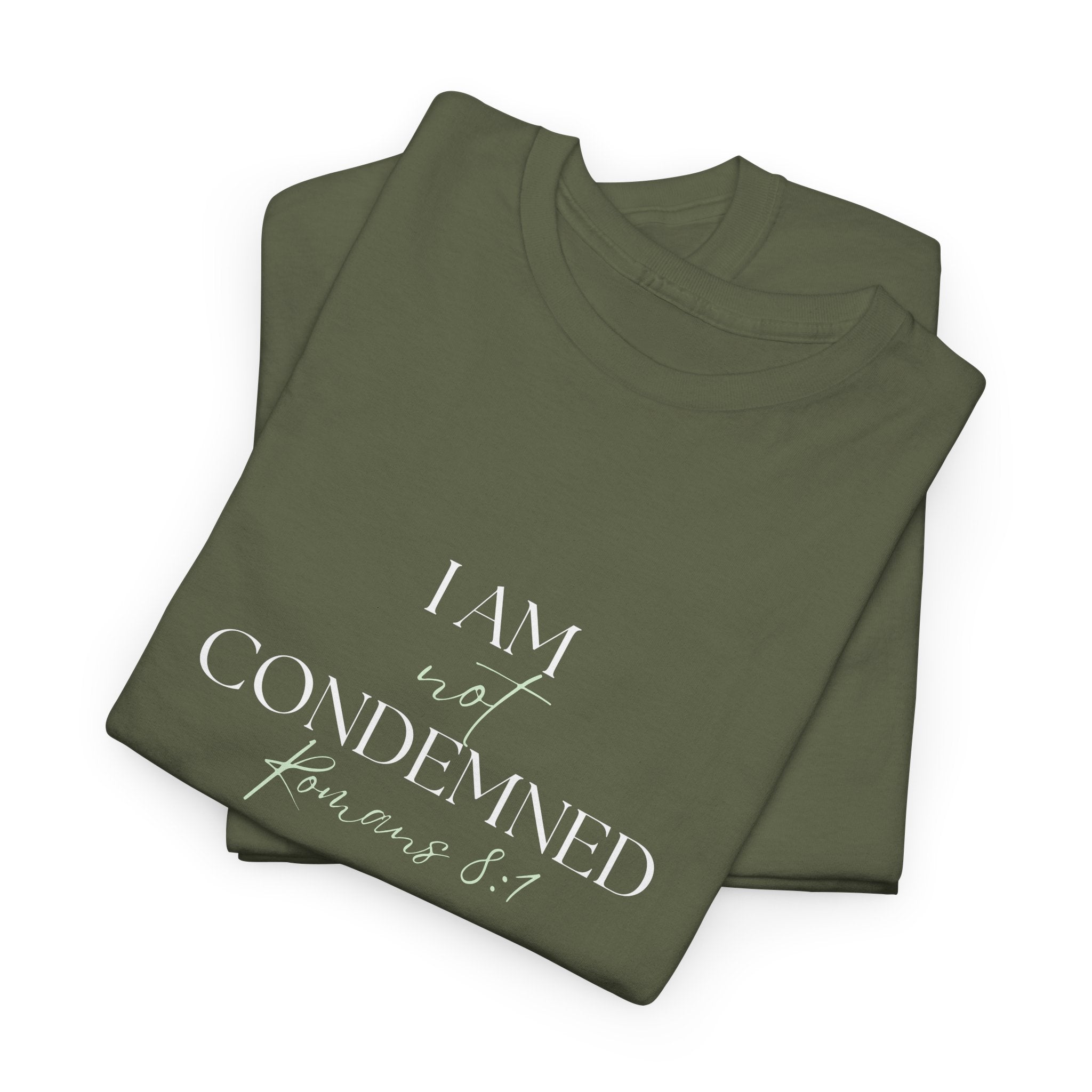 I Am Not Condemned T-Shirt – Christian Tee (Romans 8:1 Scripture) | Faith Apparel for Men & Women