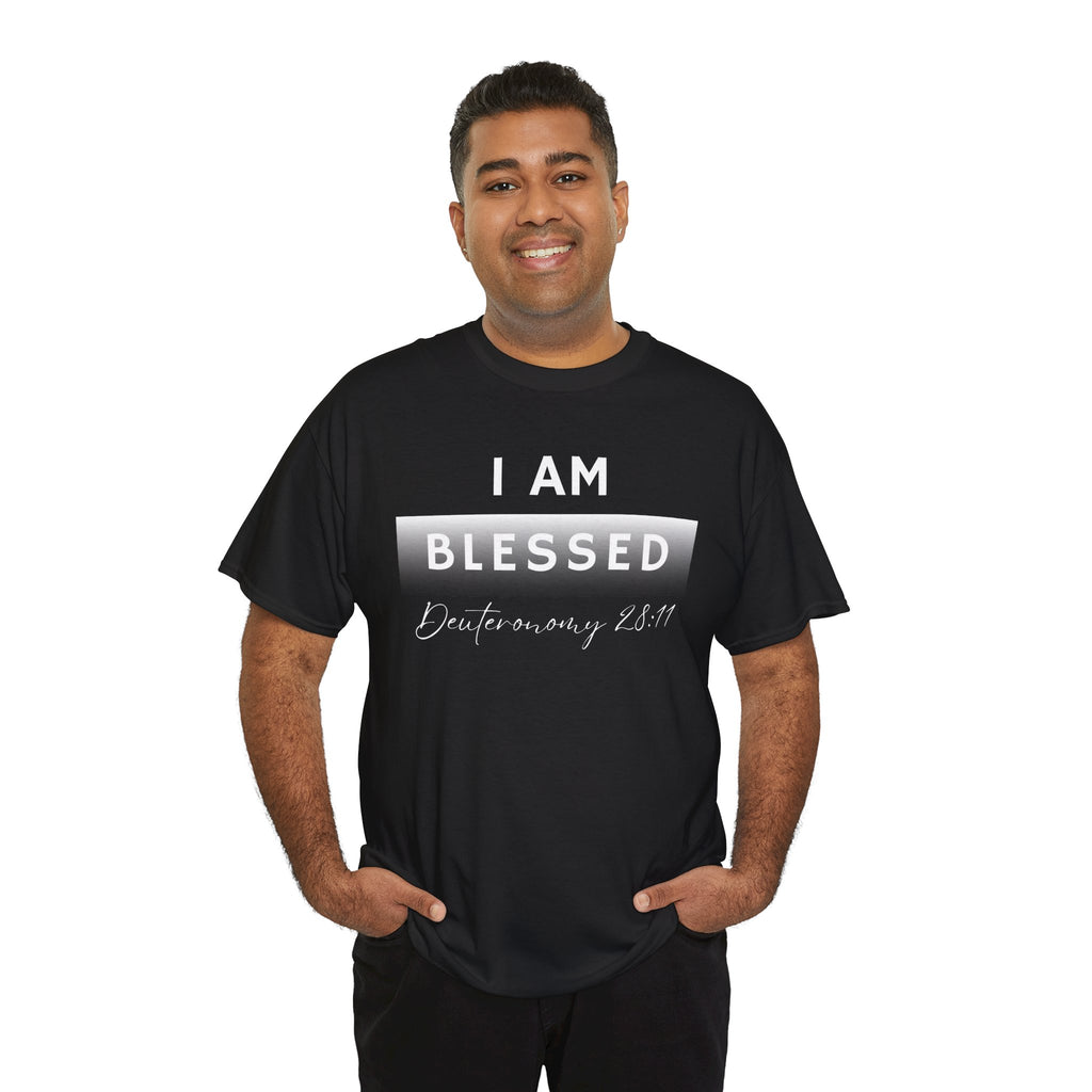 I Am Blessed Christian T-Shirt — Deuteronomy 28:11 Scripture Faith Tee (2)