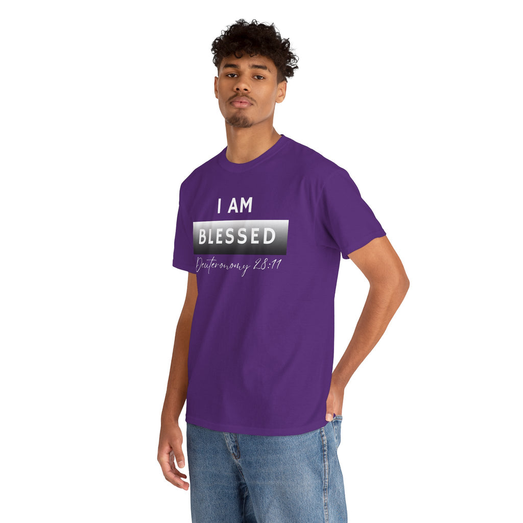 I Am Blessed Christian T-Shirt — Deuteronomy 28:11 Scripture Faith Tee (2)