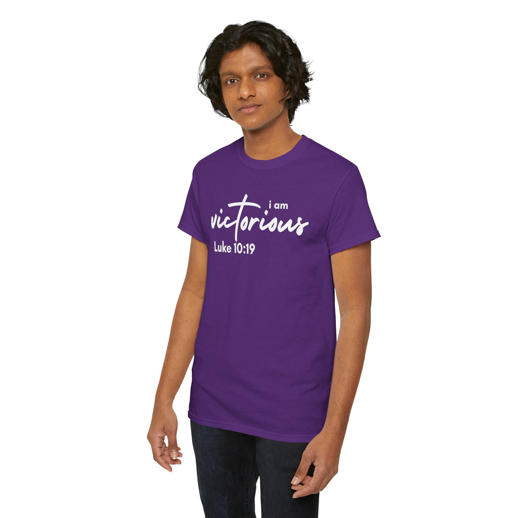 I Am Victorious Christian T-Shirt – Luke 10:19 Scripture Tee | Faith-Based Apparel