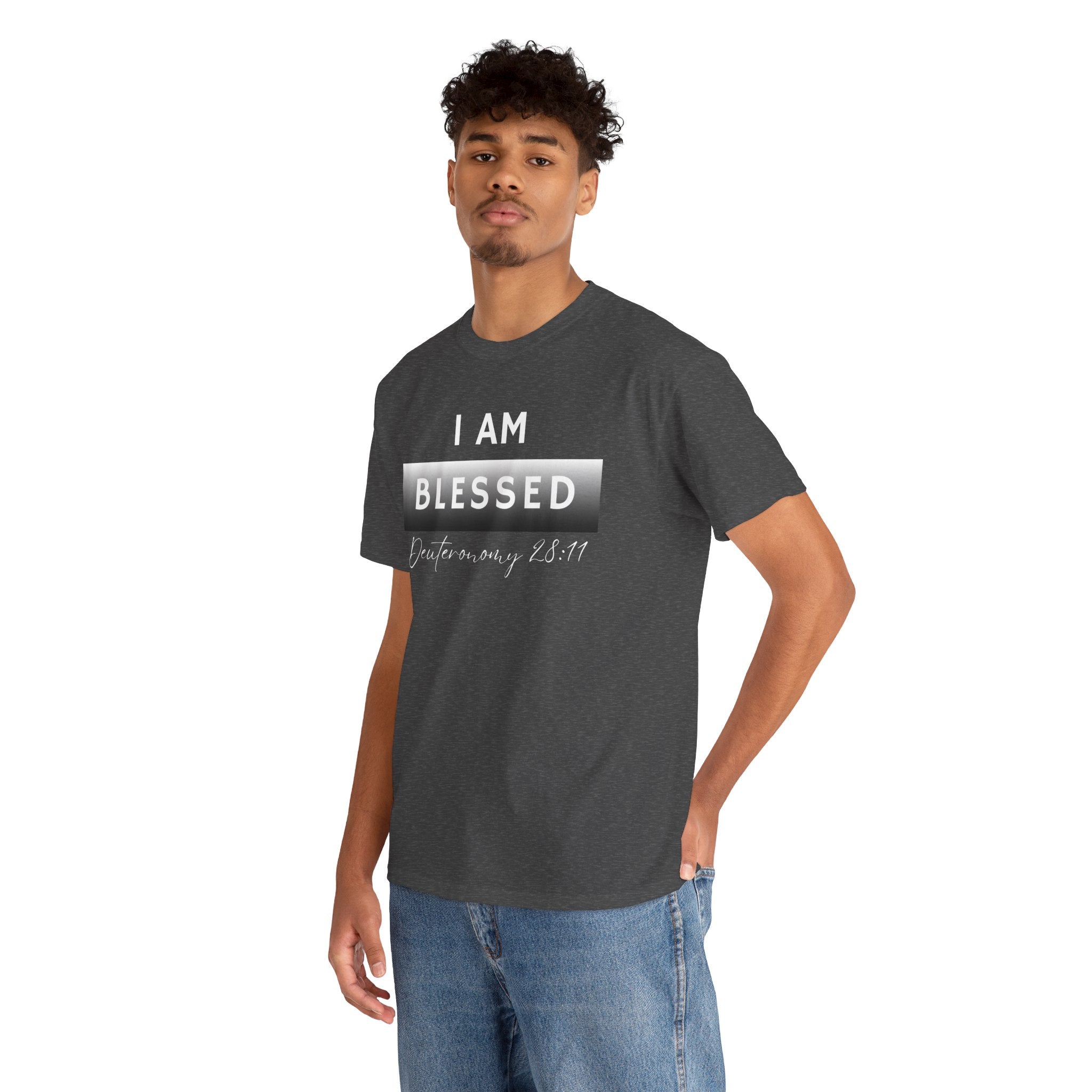 I Am Blessed Christian T-Shirt — Deuteronomy 28:11 Scripture Faith Tee (2)