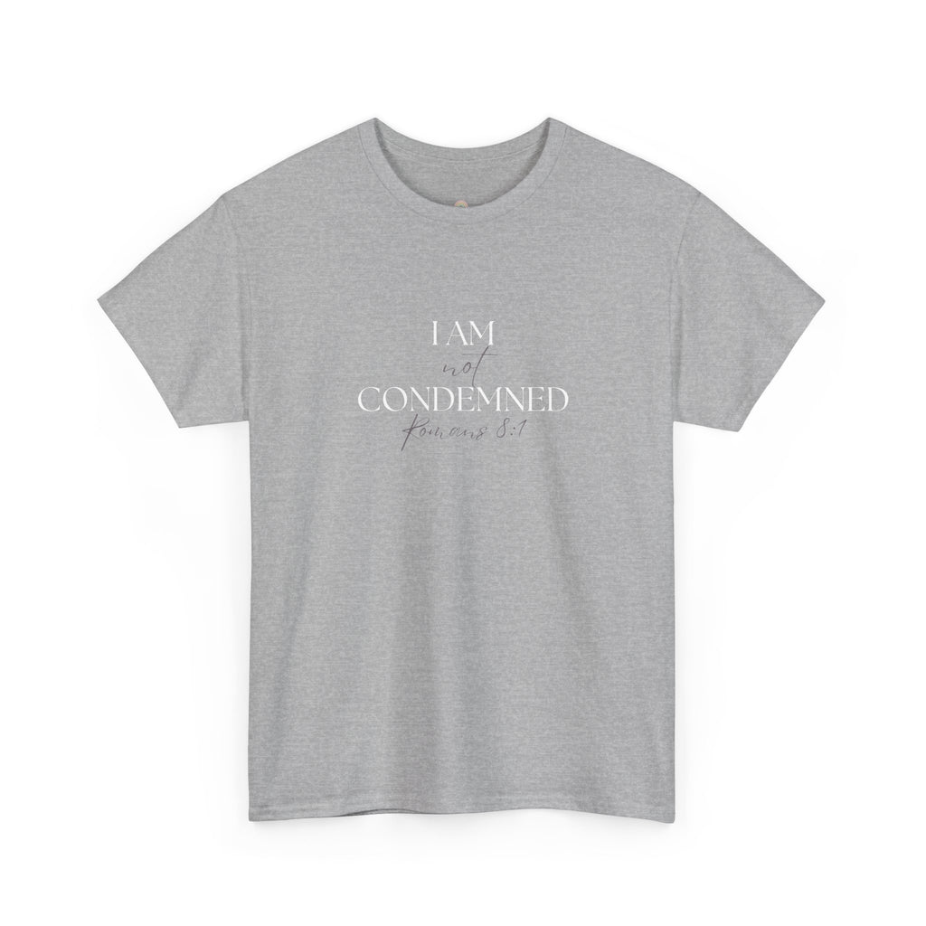 I Am Not Condemned T-Shirt – Christian Tee (Romans 8:1 Scripture) | Faith Apparel for Men & Women