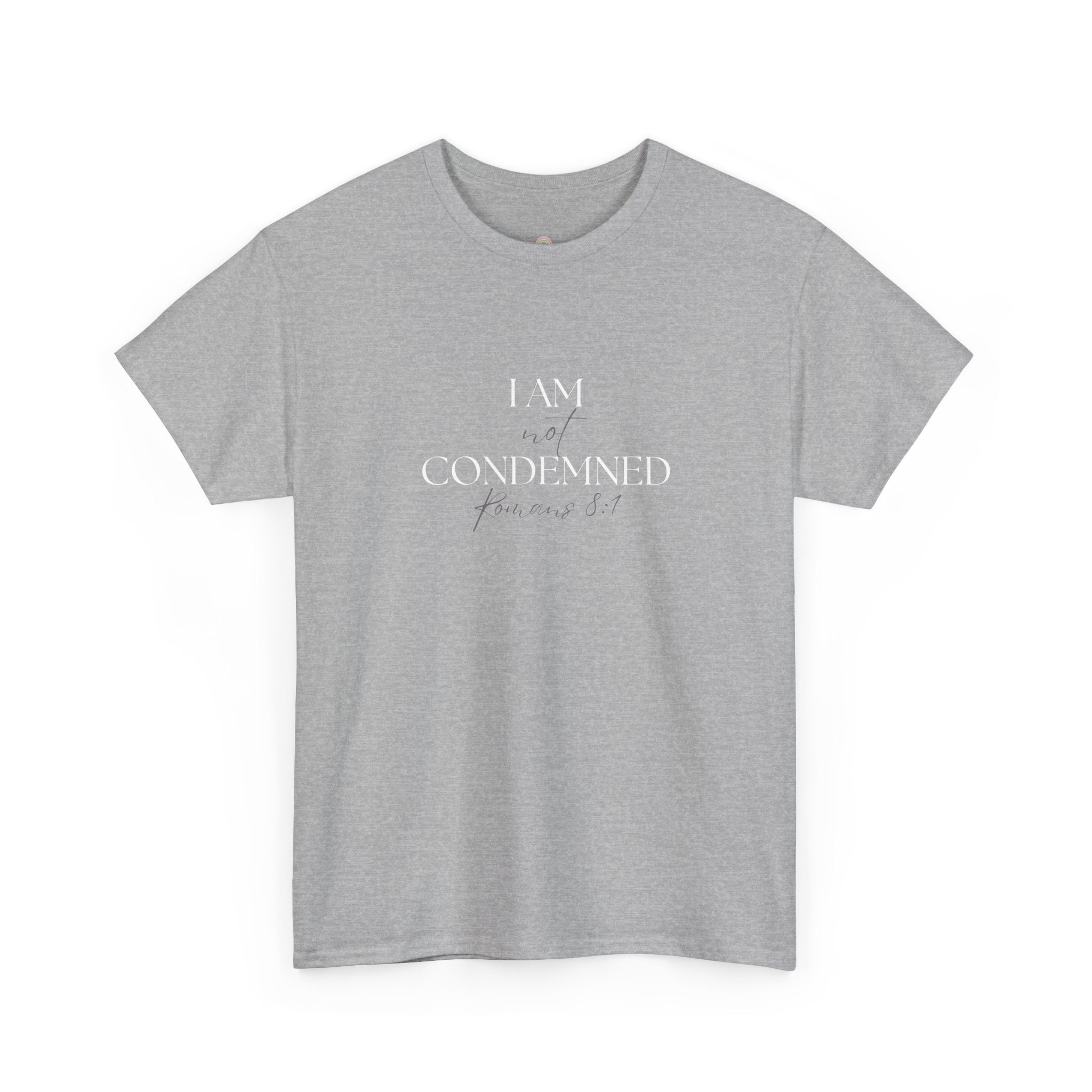 I Am Not Condemned T-Shirt – Christian Tee (Romans 8:1 Scripture) | Faith Apparel for Men & Women