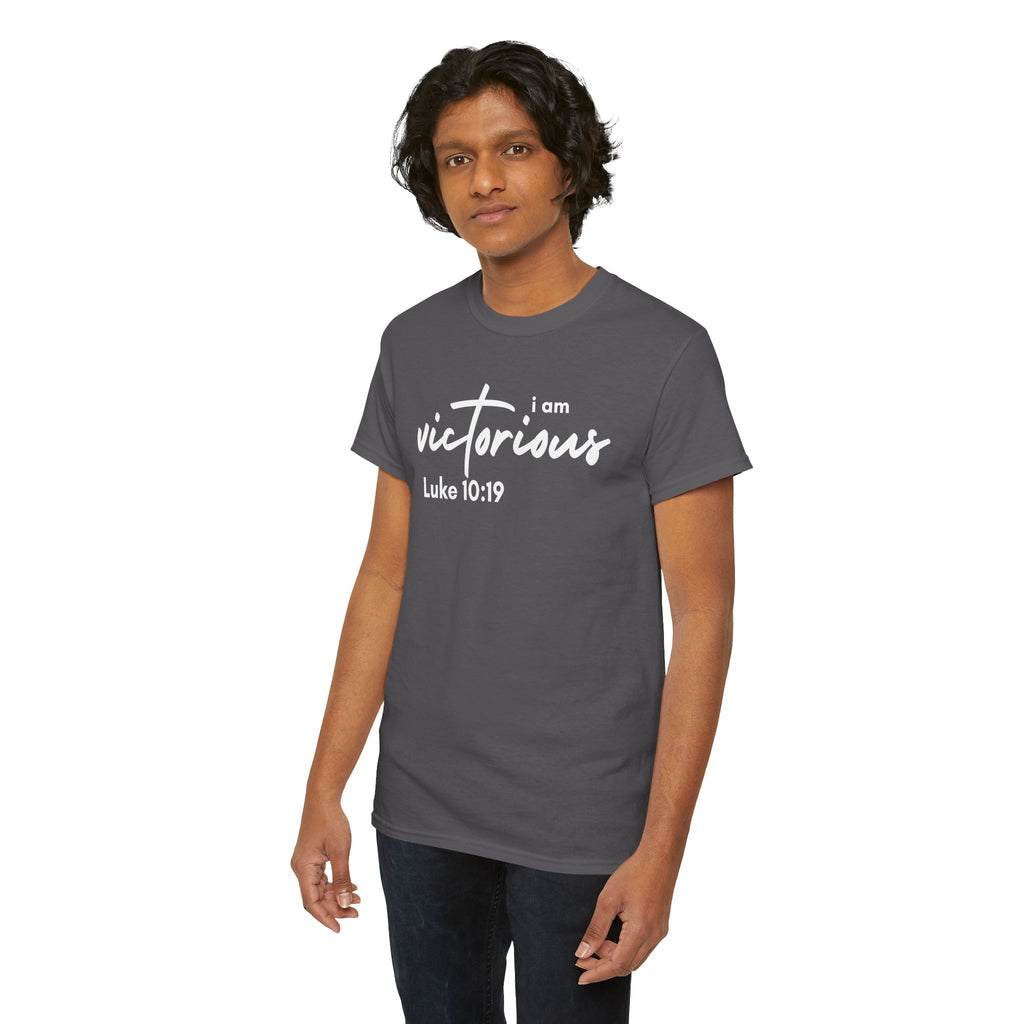 I Am Victorious Christian T-Shirt – Luke 10:19 Scripture Tee | Faith-Based Apparel