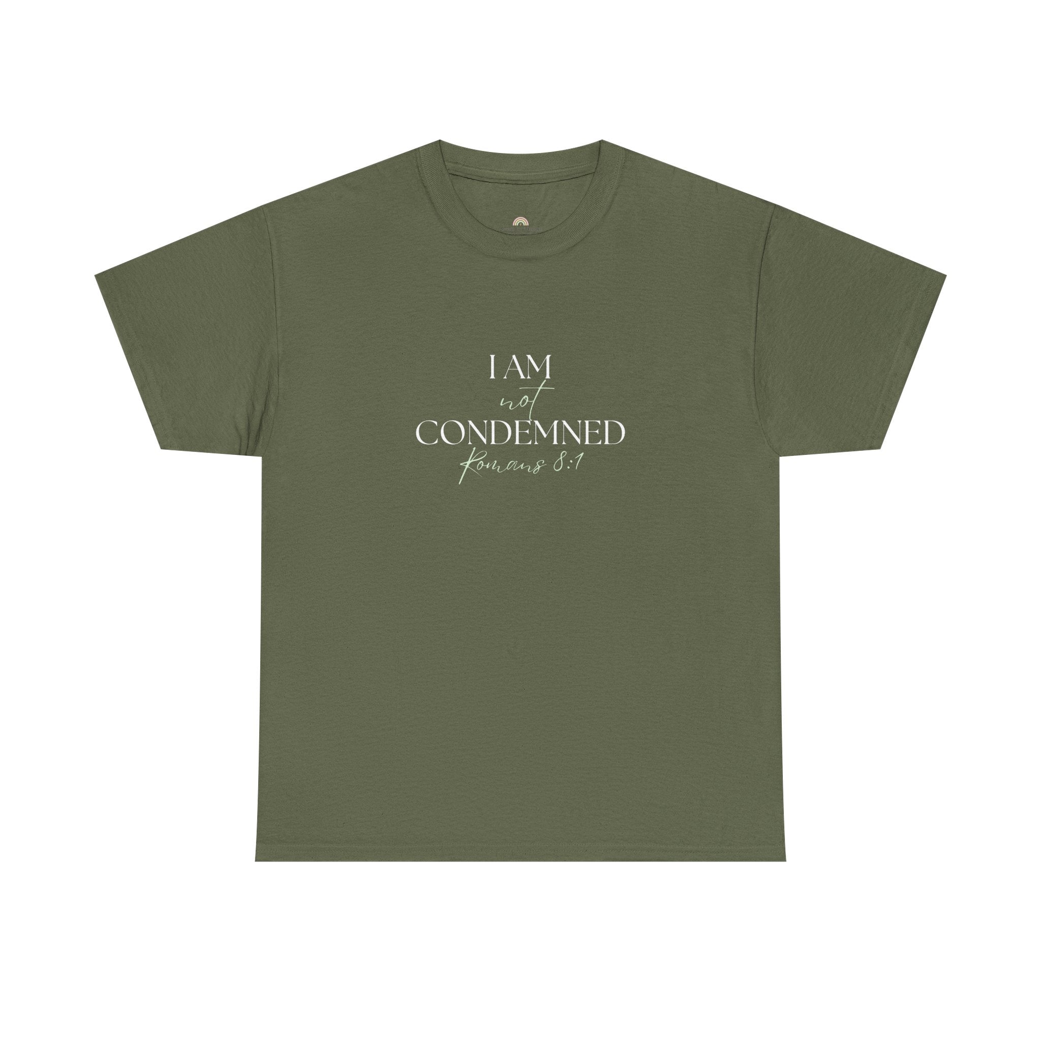 I Am Not Condemned T-Shirt – Christian Tee (Romans 8:1 Scripture) | Faith Apparel for Men & Women