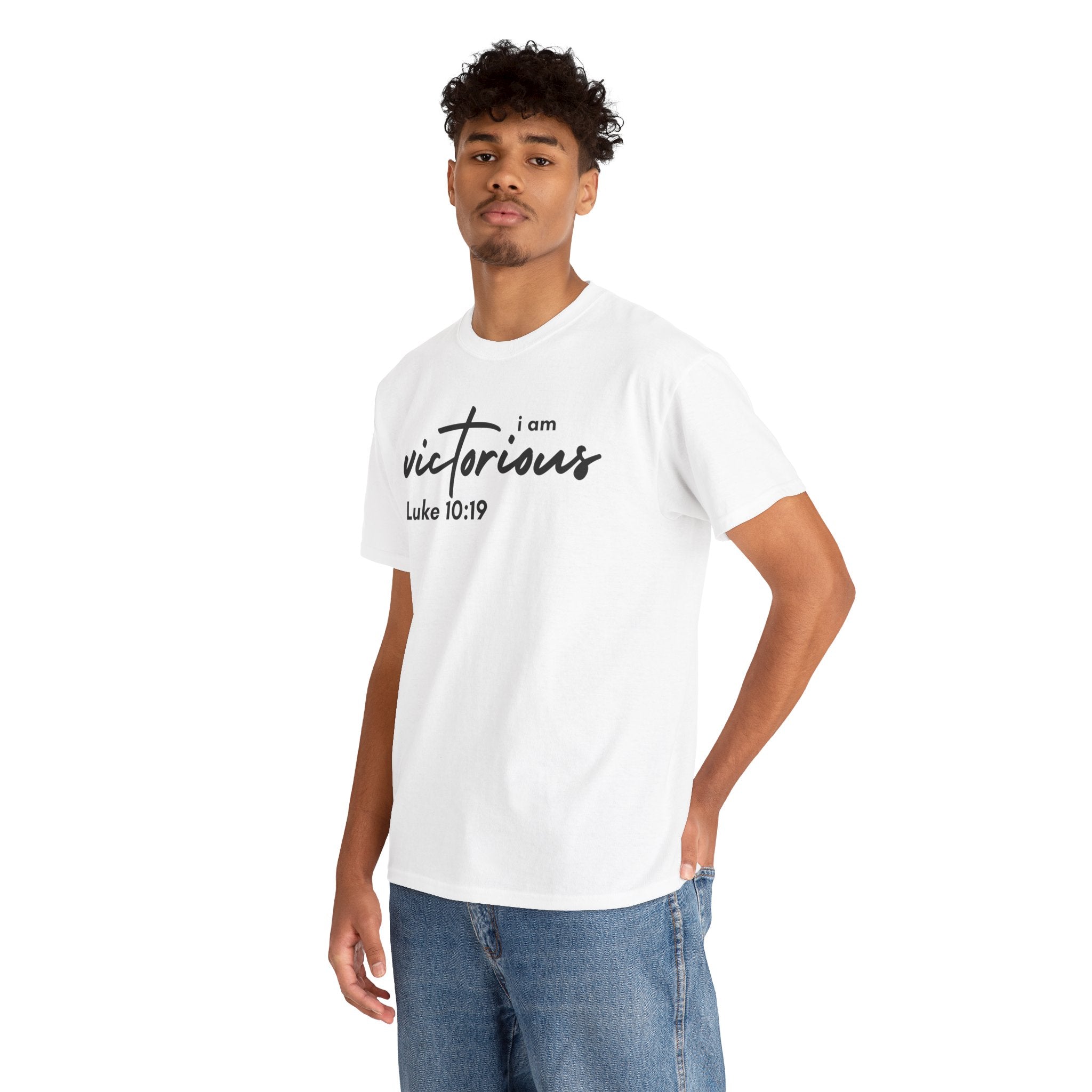 I Am Victorious Christian T-Shirt – Luke 10:19 Scripture Tee | Faith-Based Apparel