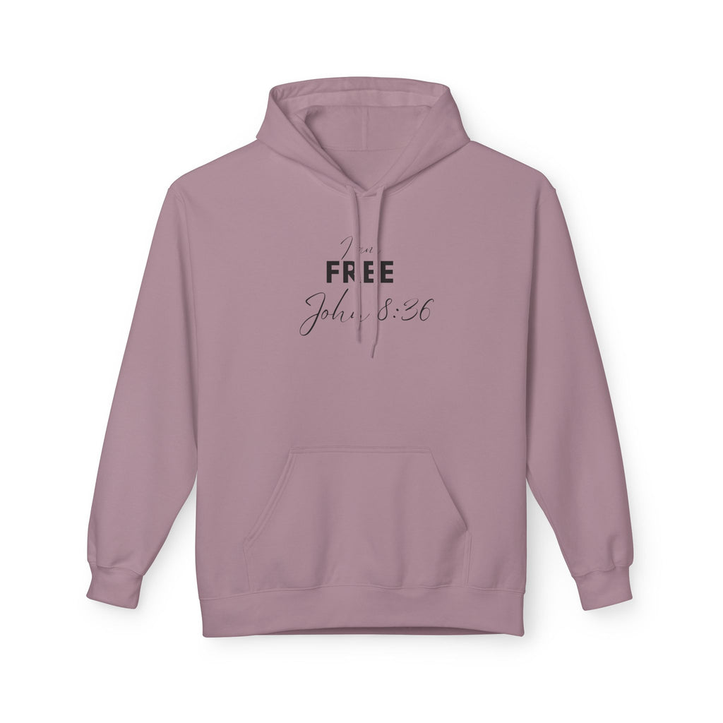 I Am Free Hoodie – John 8:36 Christian Scripture Hoodie | Faith-Based Inspirational Pullover