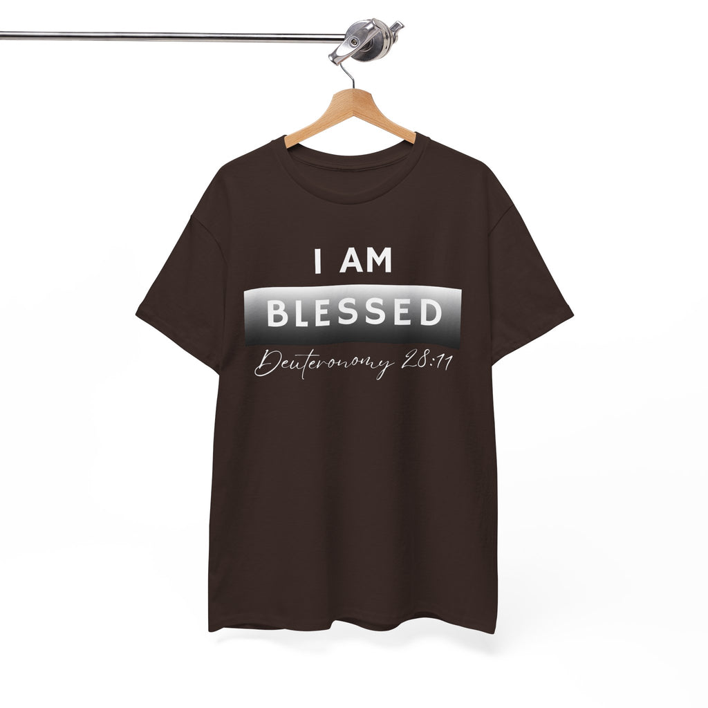 I Am Blessed Christian T-Shirt — Deuteronomy 28:11 Scripture Faith Tee (2)