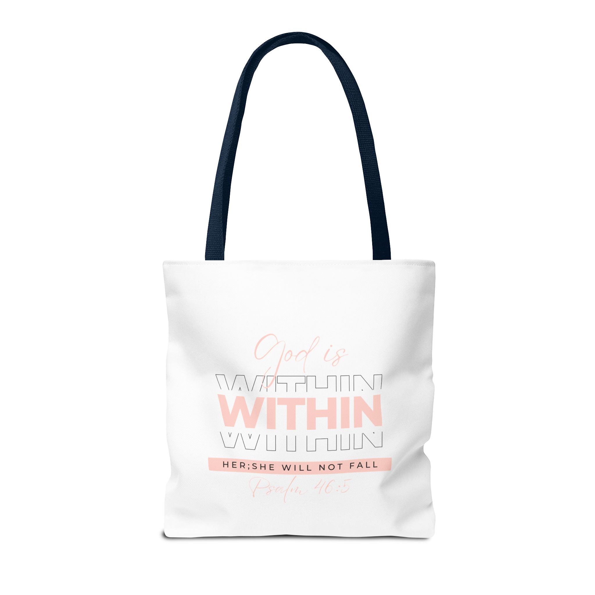 God Is Within Her Tote Bag – Psalm 46:5 Christian Scripture Tote for Women