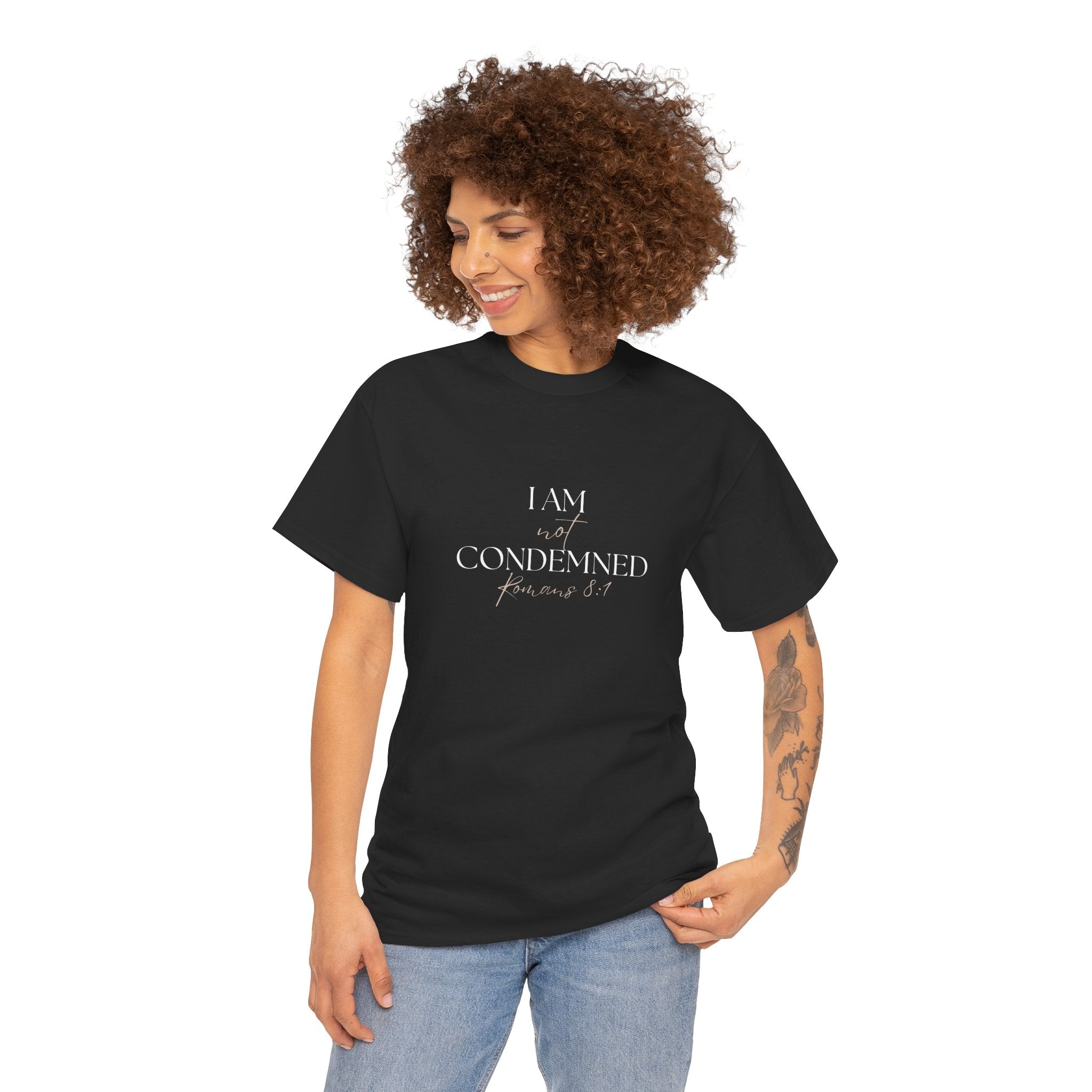 I Am Not Condemned T-Shirt – Christian Tee (Romans 8:1 Scripture) | Faith Apparel for Men & Women