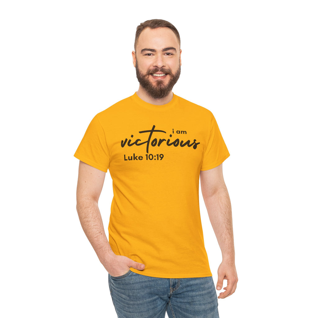 I Am Victorious Christian T-Shirt – Luke 10:19 Scripture Tee | Faith-Based Apparel