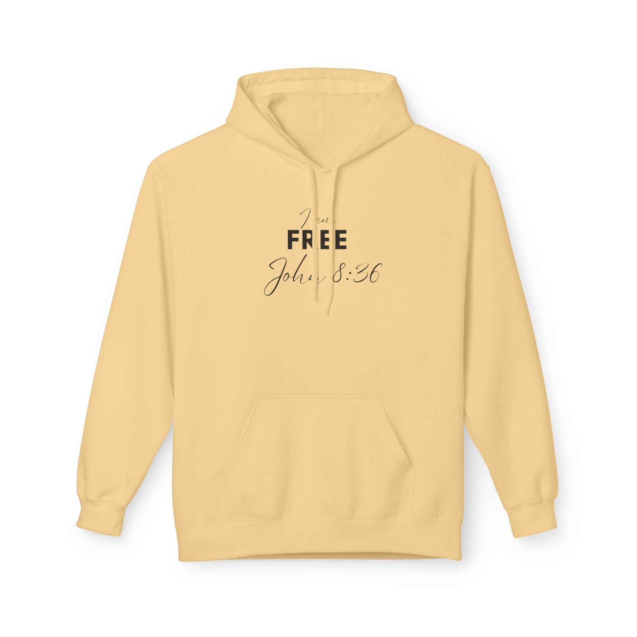 I Am Free Hoodie – John 8:36 Christian Scripture Hoodie | Faith-Based Inspirational Pullover