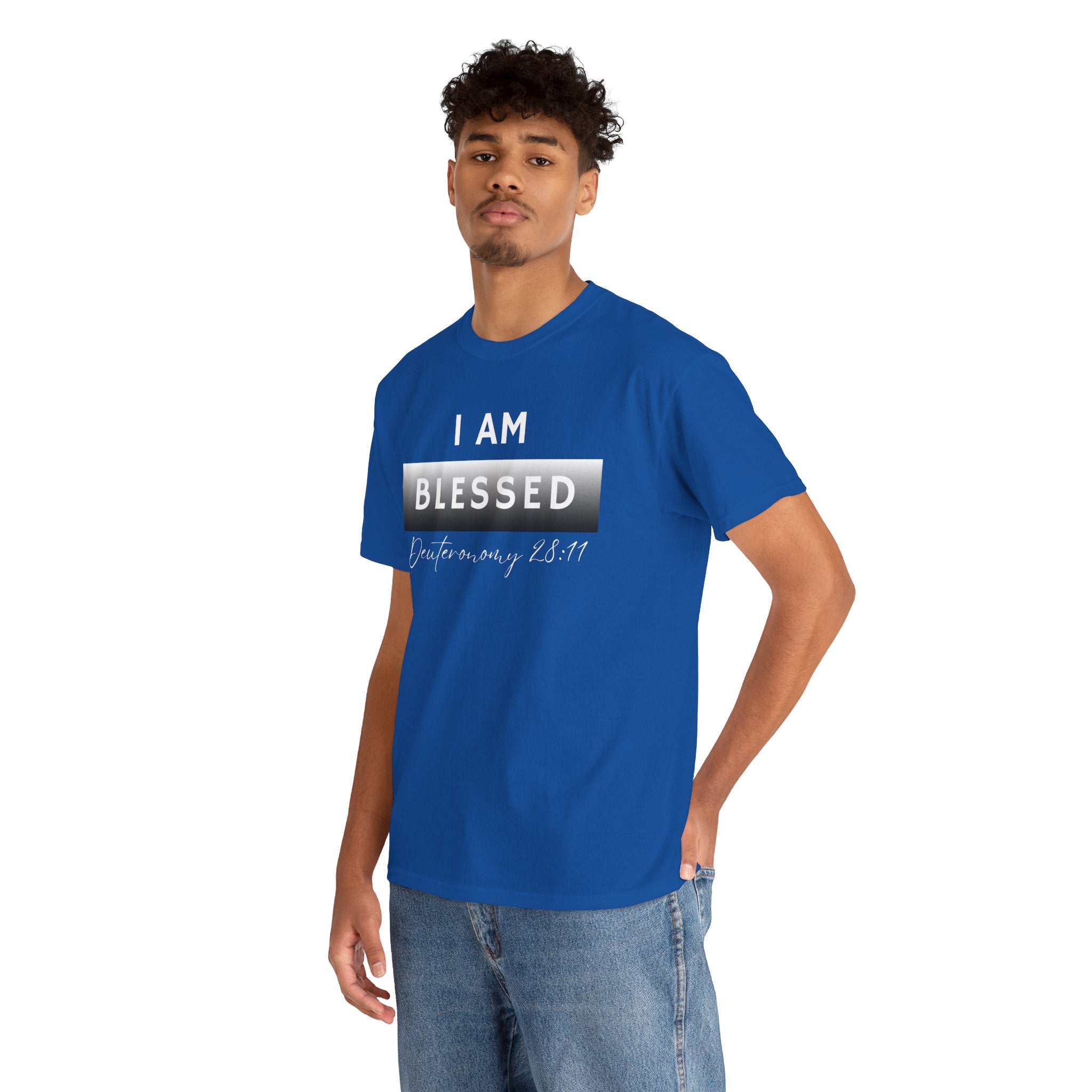 I Am Blessed Christian T-Shirt — Deuteronomy 28:11 Scripture Faith Tee (2)