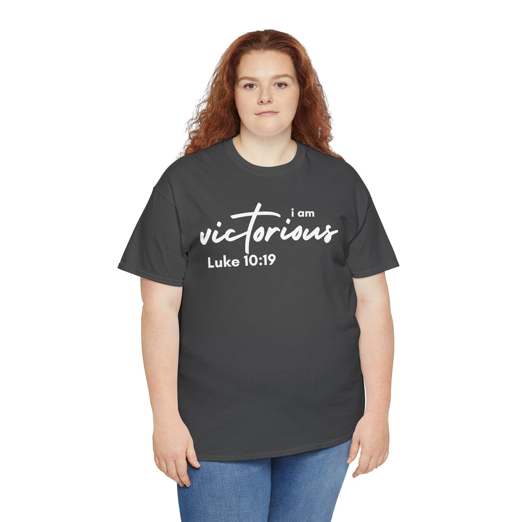 I Am Victorious Christian T-Shirt – Luke 10:19 Scripture Tee | Faith-Based Apparel