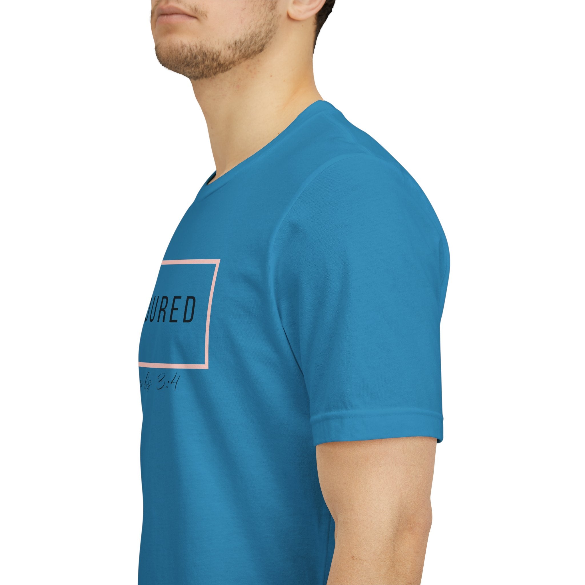 Favoured Christian T-Shirt – Proverbs 3:4 Scripture Tee | Faith-Based Unisex Shirt