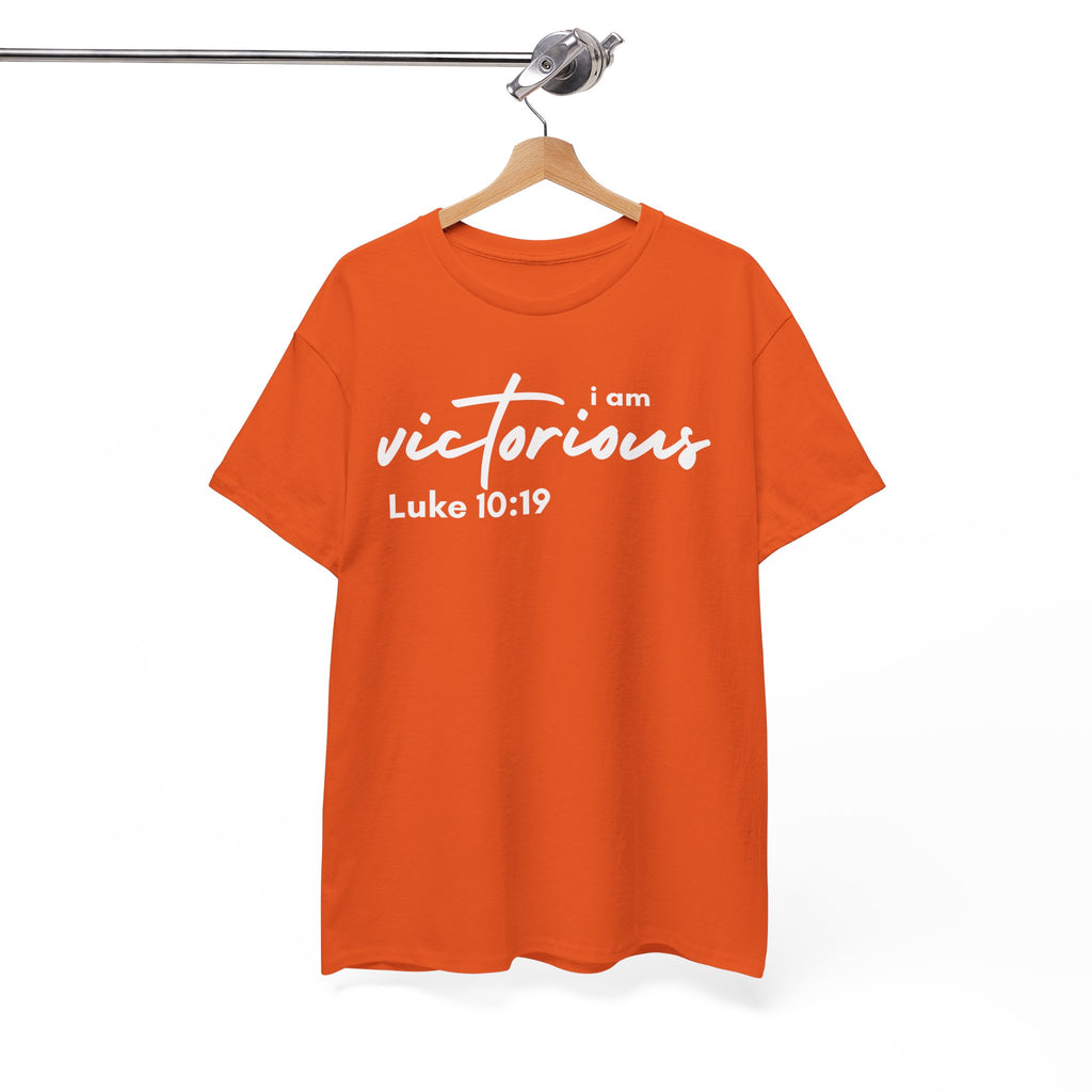 I Am Victorious Christian T-Shirt – Luke 10:19 Scripture Tee | Faith-Based Apparel