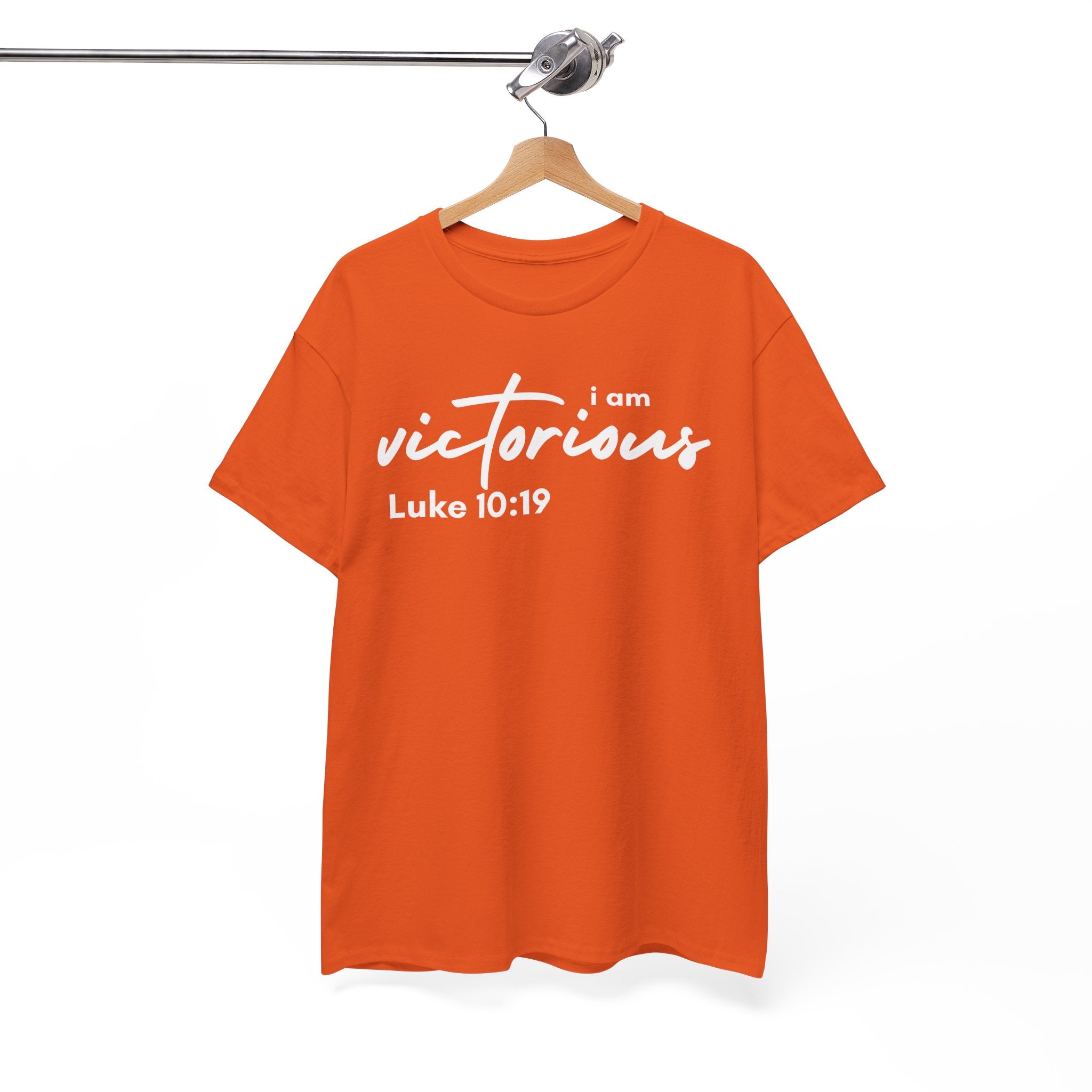 I Am Victorious Christian T-Shirt – Luke 10:19 Scripture Tee | Faith-Based Apparel