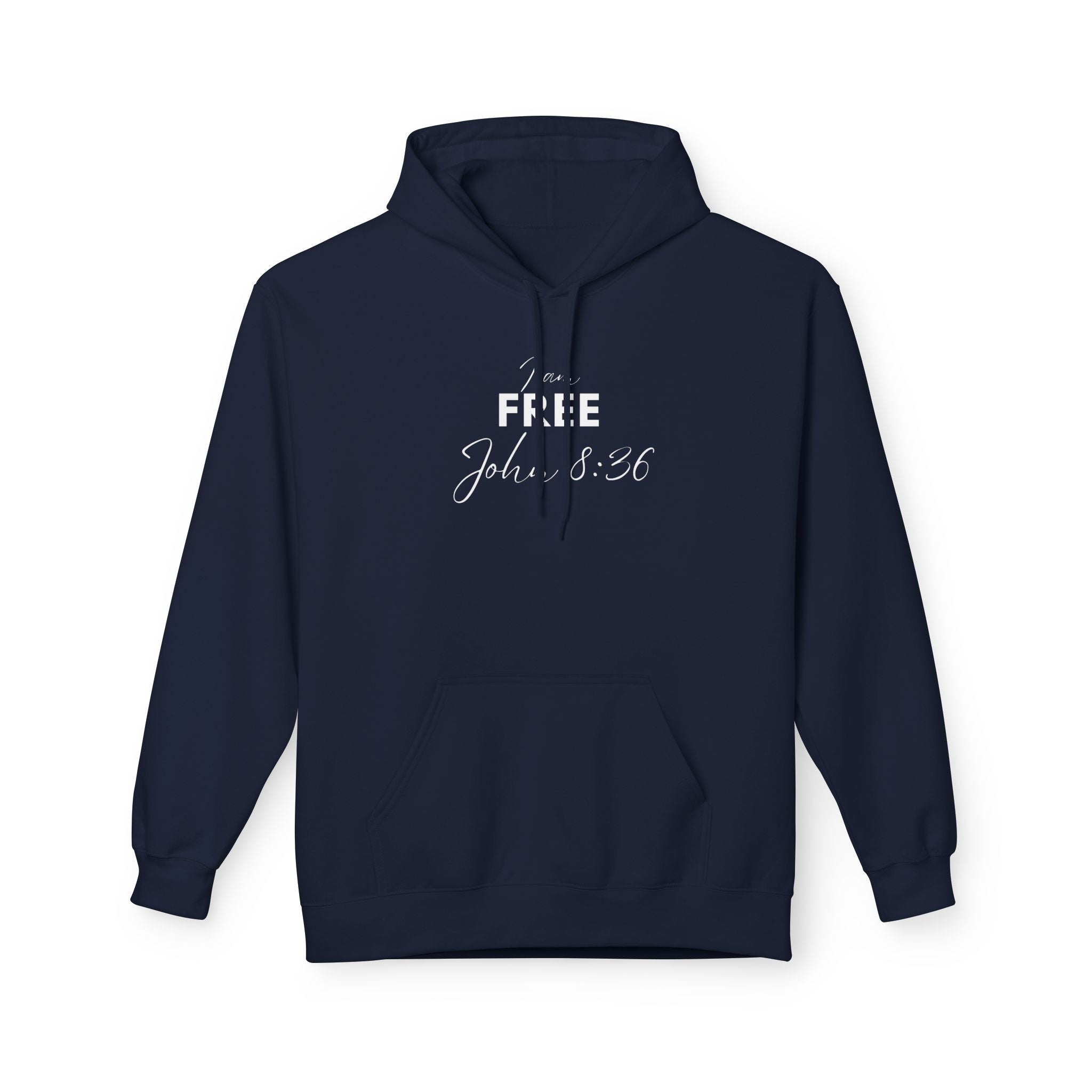 I Am Free Hoodie – John 8:36 Christian Scripture Hoodie | Faith-Based Inspirational Pullover
