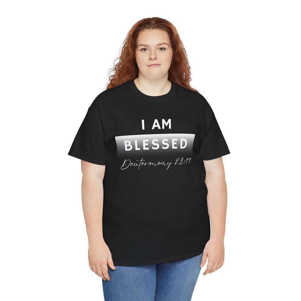 I Am Blessed Christian T-Shirt — Deuteronomy 28:11 Scripture Faith Tee (2)