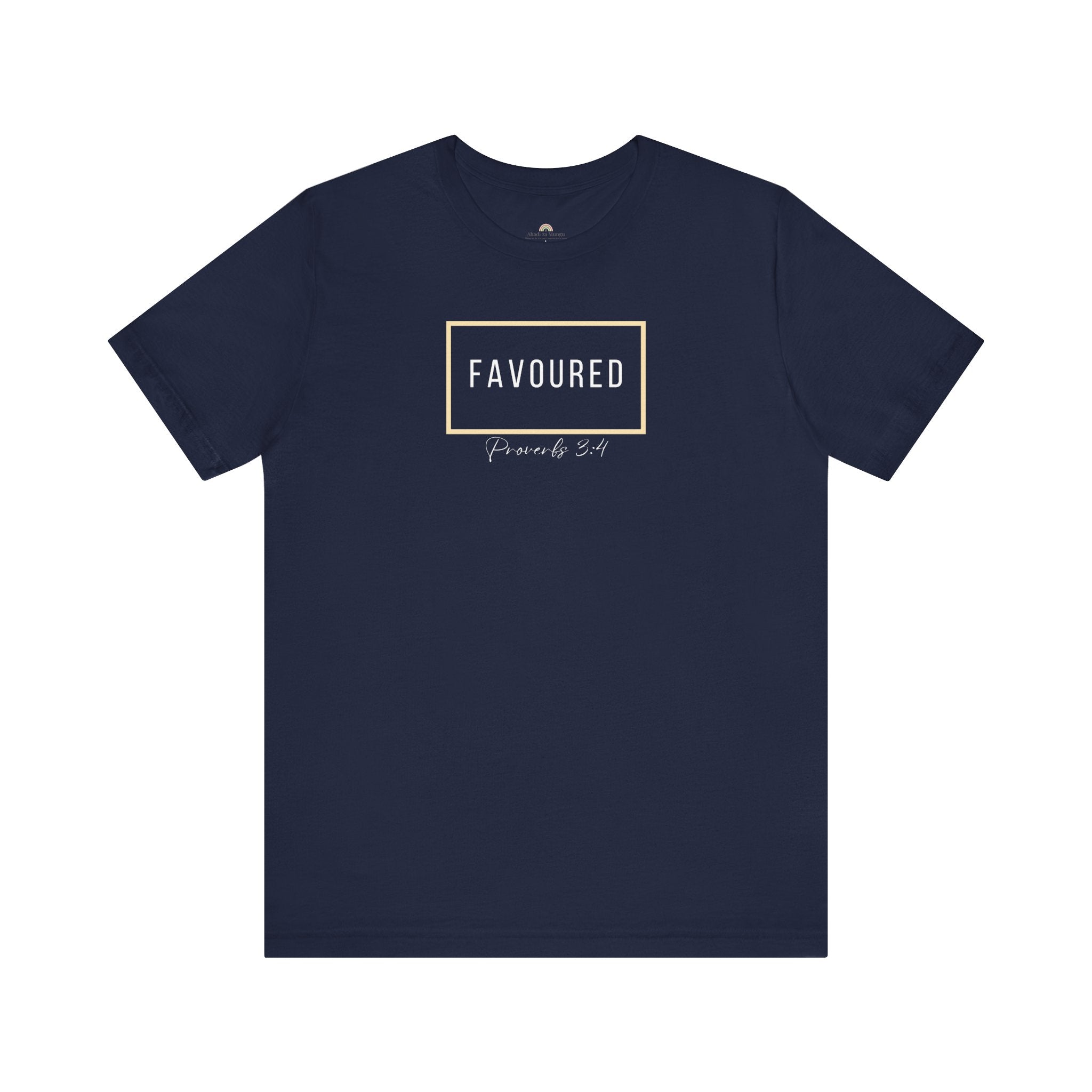 Favoured Christian T-Shirt – Proverbs 3:4 Scripture Tee | Faith-Based Unisex Shirt