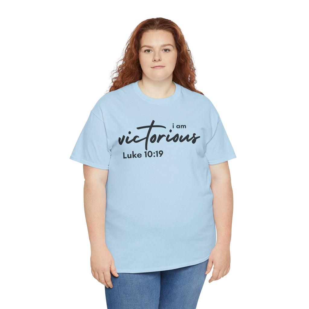 I Am Victorious Christian T-Shirt – Luke 10:19 Scripture Tee | Faith-Based Apparel