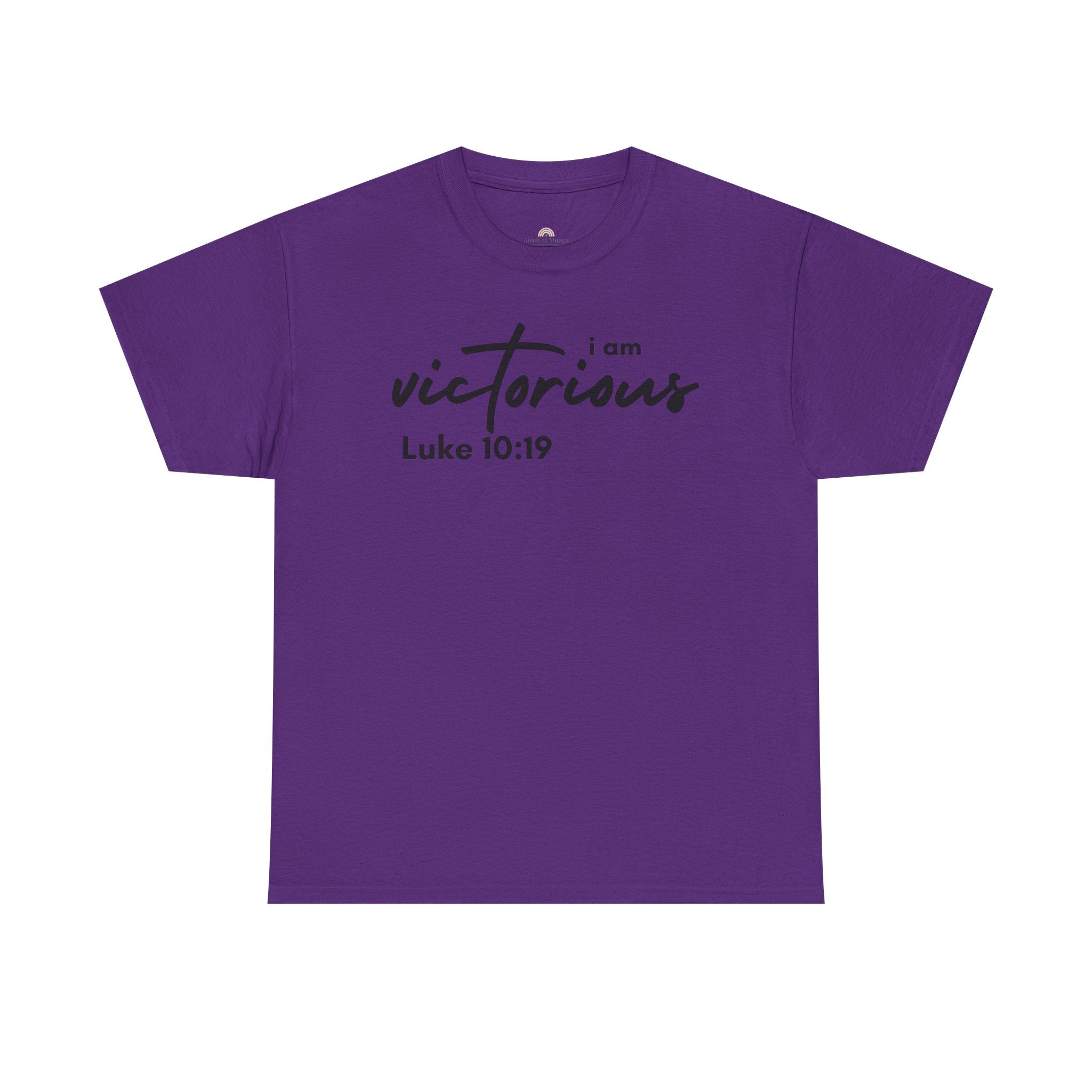 I Am Victorious Christian T-Shirt – Luke 10:19 Scripture Tee | Faith-Based Apparel