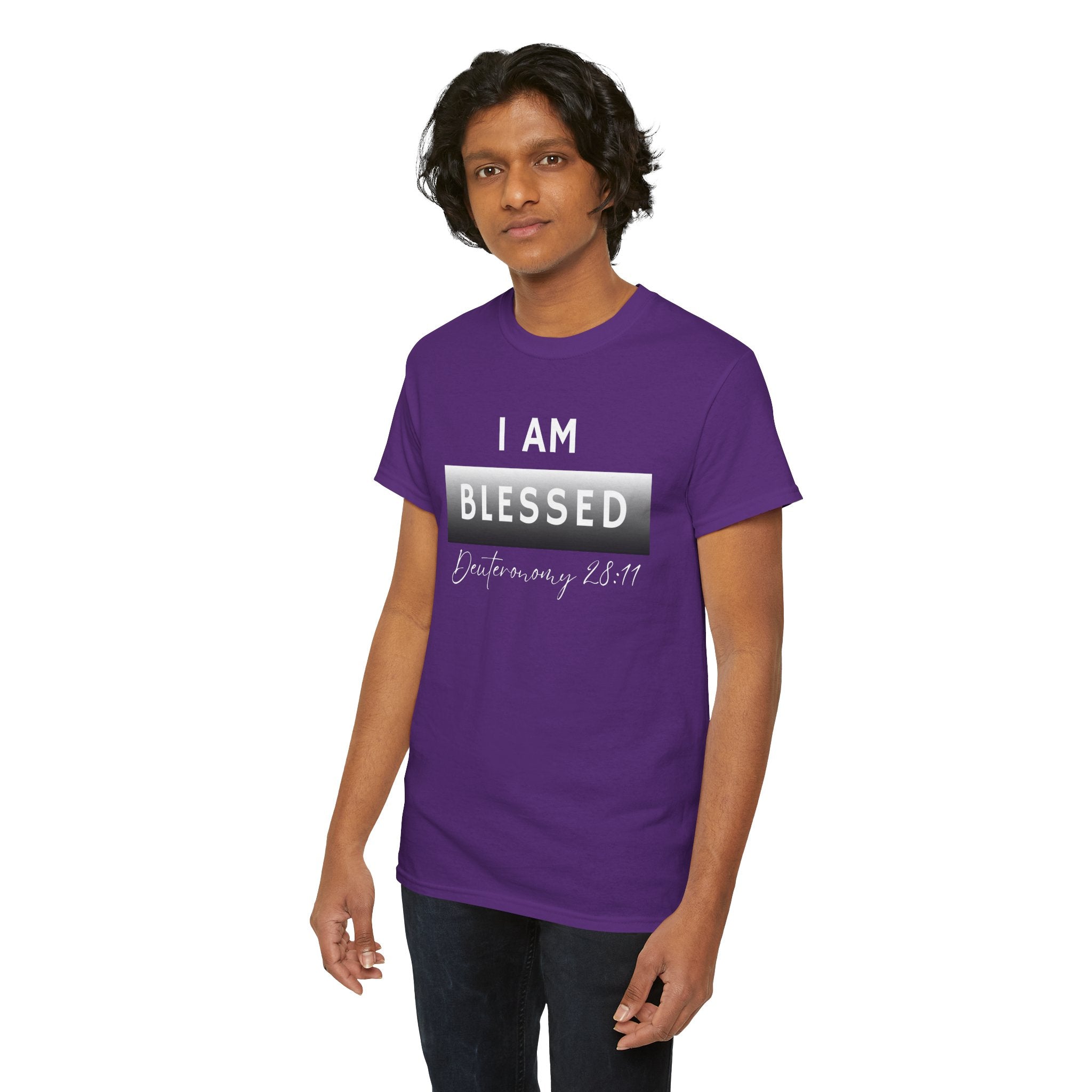 I Am Blessed Christian T-Shirt — Deuteronomy 28:11 Scripture Faith Tee (2)
