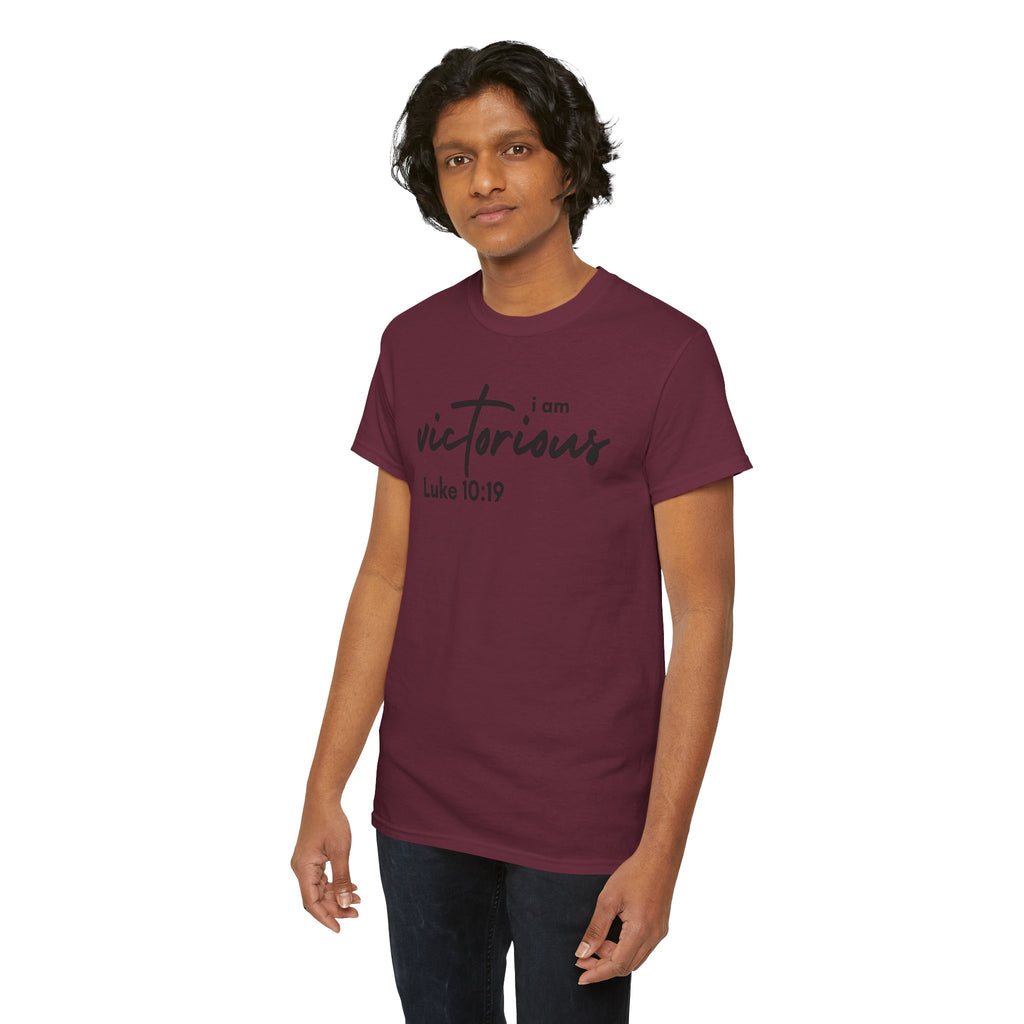 I Am Victorious Christian T-Shirt – Luke 10:19 Scripture Tee | Faith-Based Apparel