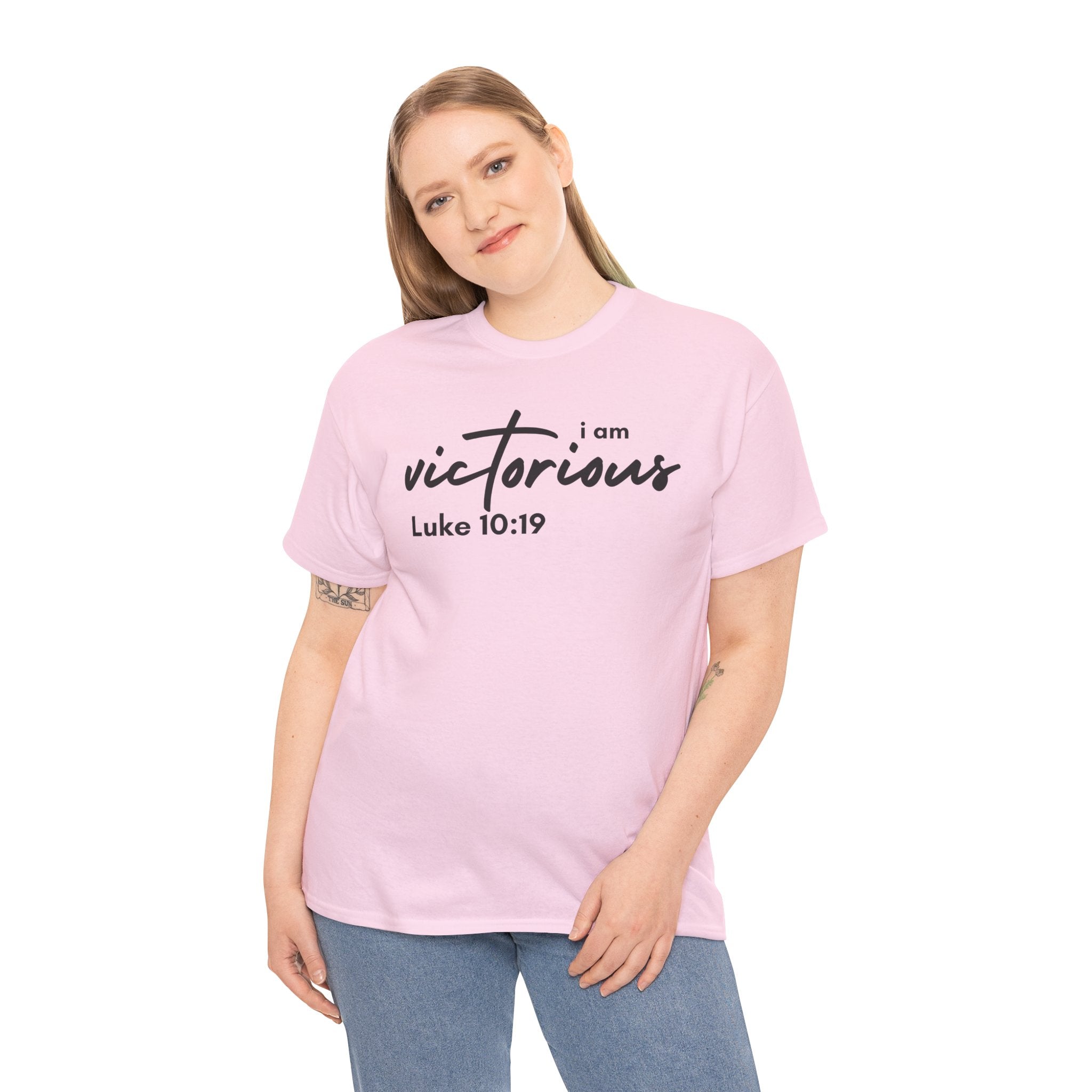 I Am Victorious Christian T-Shirt – Luke 10:19 Scripture Tee | Faith-Based Apparel