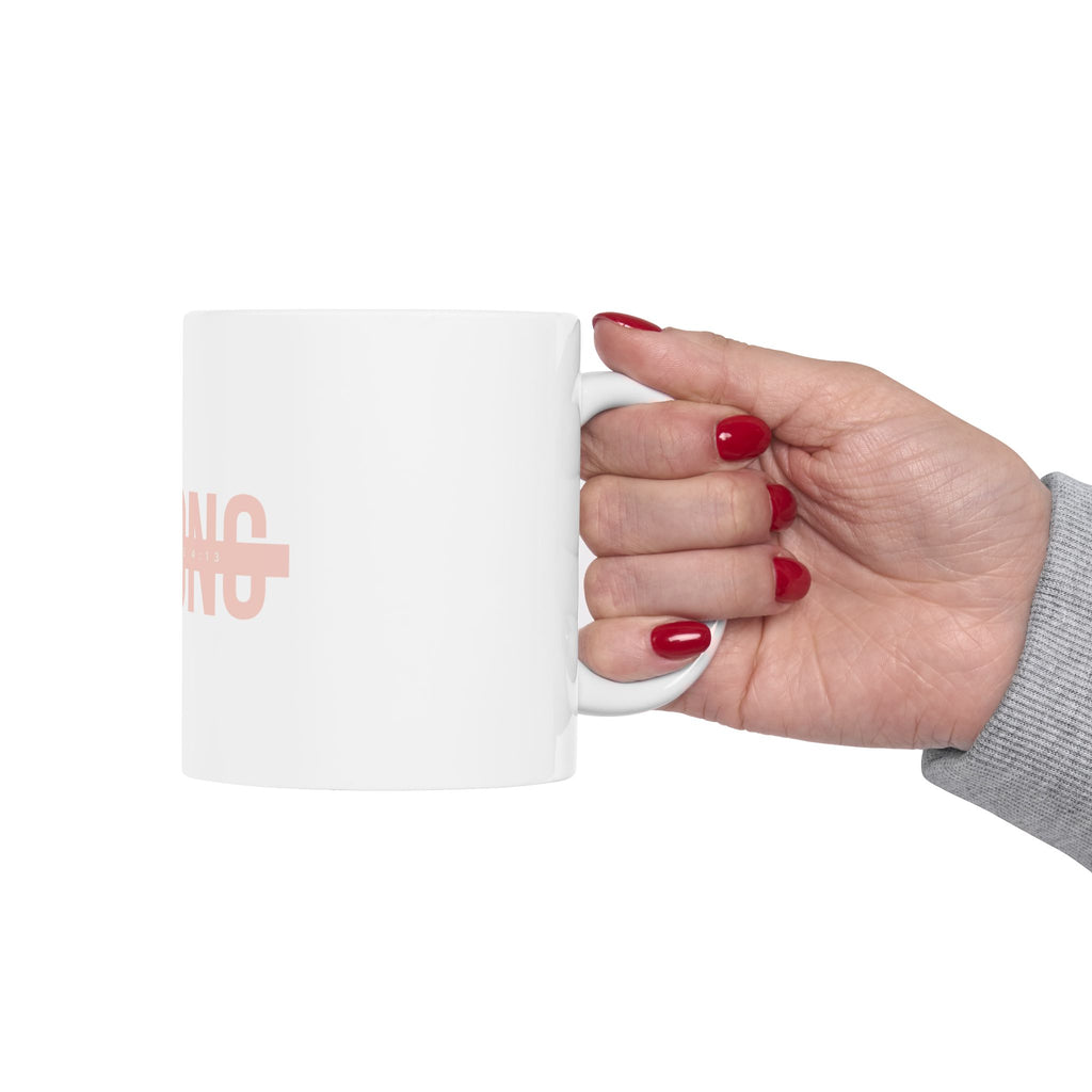 I Am Strong Ceramic Mug – Christian Scripture Coffee Cup (Philippians 4:13) | Faith Inspirational Mug (11oz/15oz)