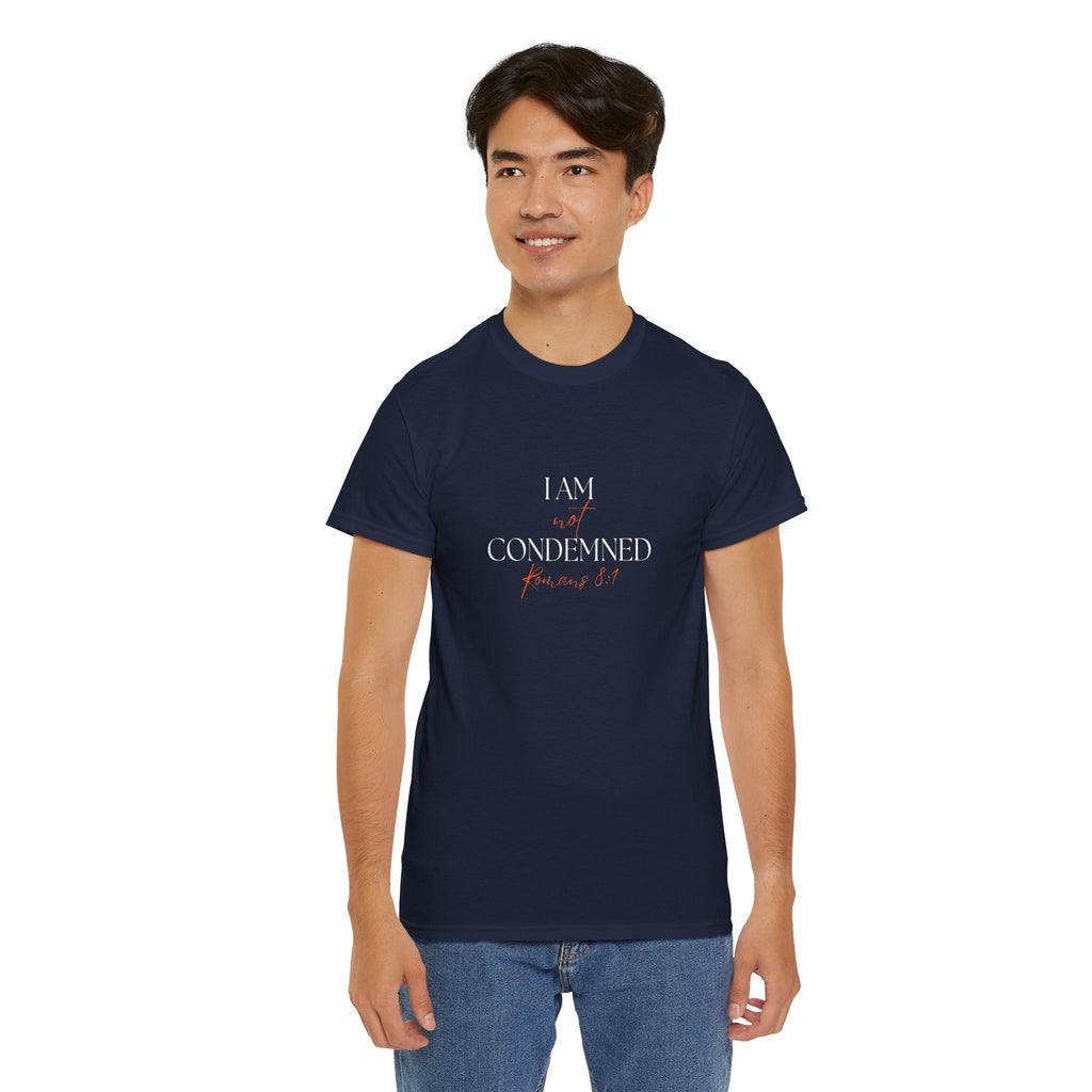 I Am Not Condemned T-Shirt – Christian Tee (Romans 8:1 Scripture) | Faith Apparel for Men & Women
