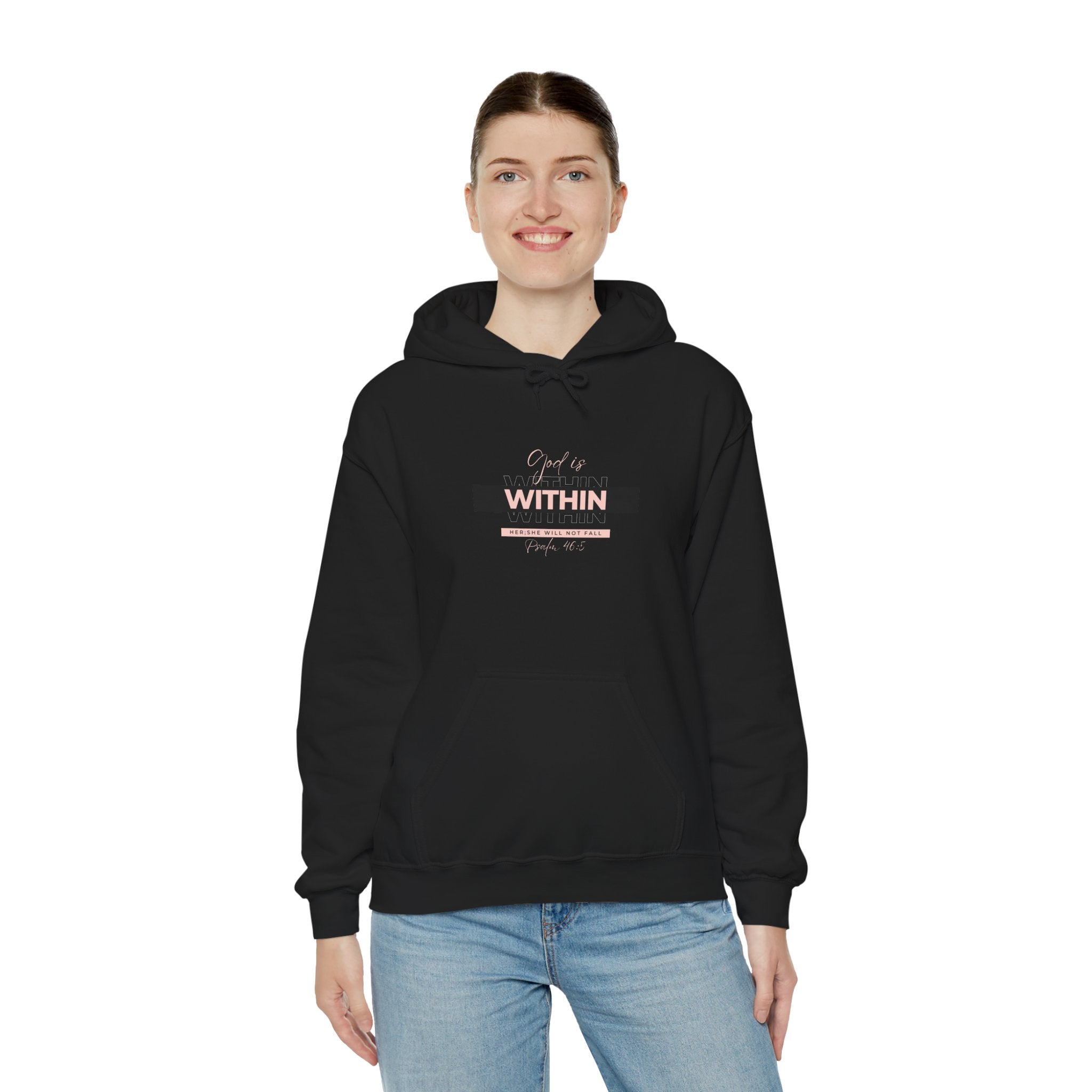 God Is Within Her Hoodie — Psalm 46:5 Christian Hoodie for Women | Inspirational Faith-Based Unisex Pullover
