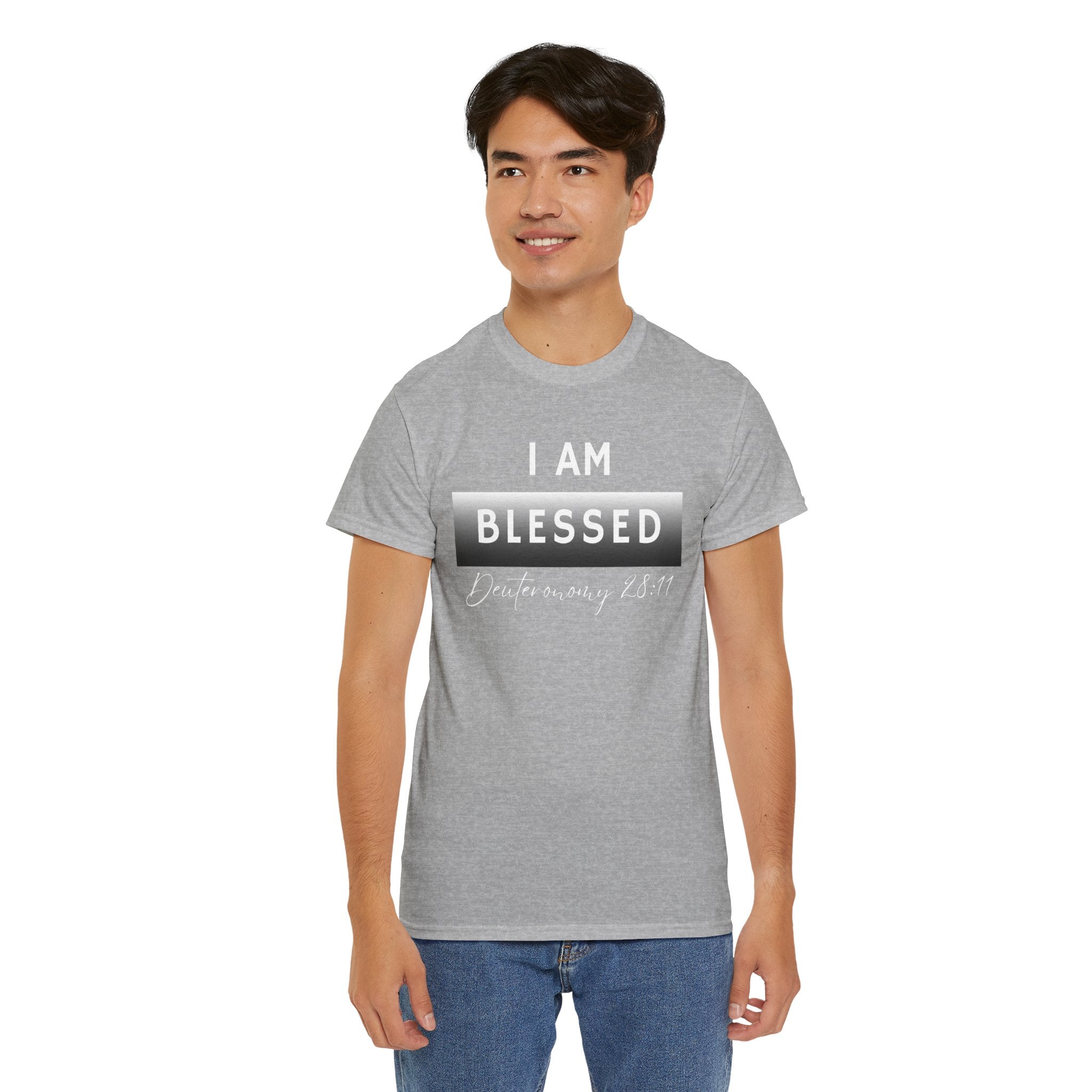 I Am Blessed Christian T-Shirt — Deuteronomy 28:11 Scripture Faith Tee (2)