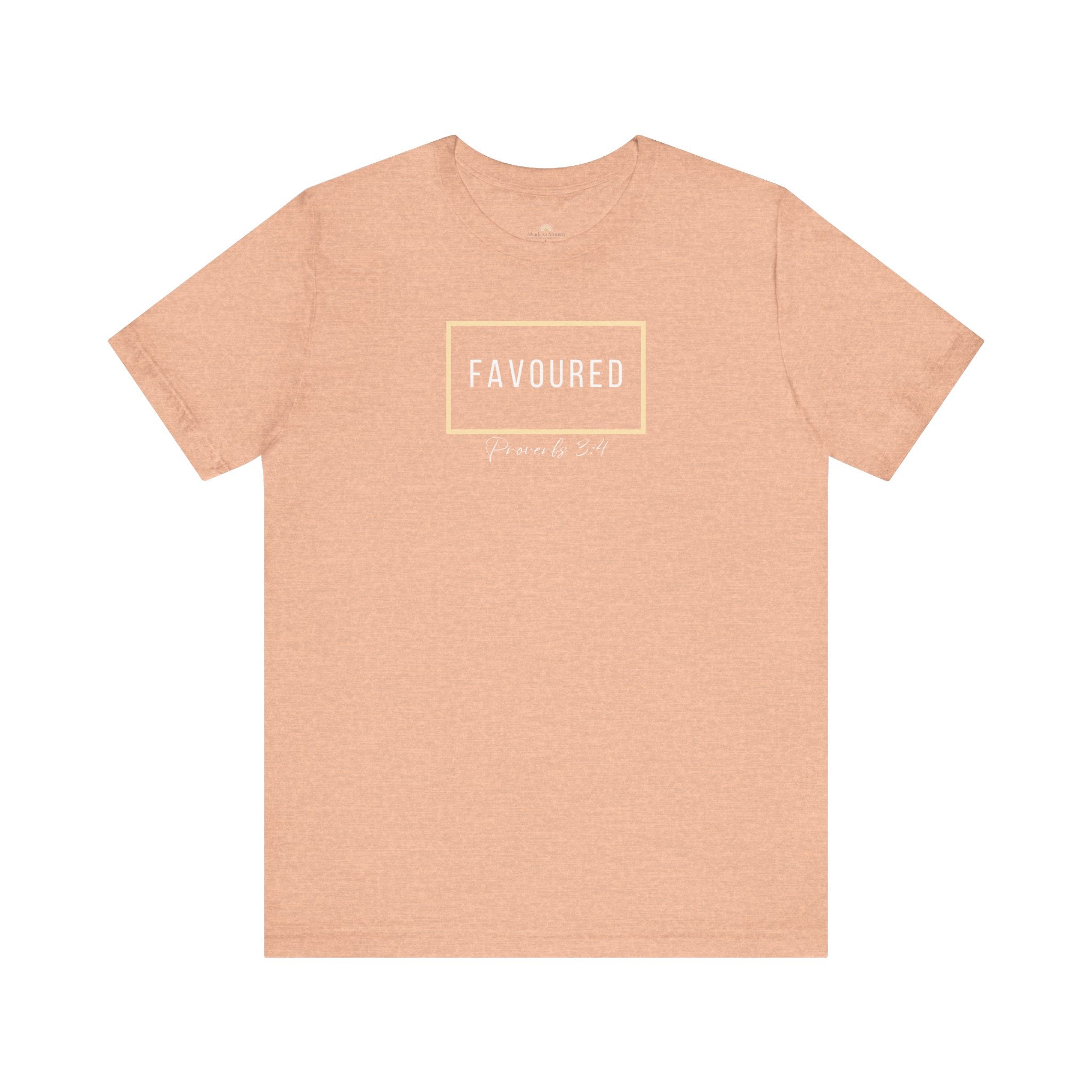 Favoured Christian T-Shirt – Proverbs 3:4 Scripture Tee | Faith-Based Unisex Shirt