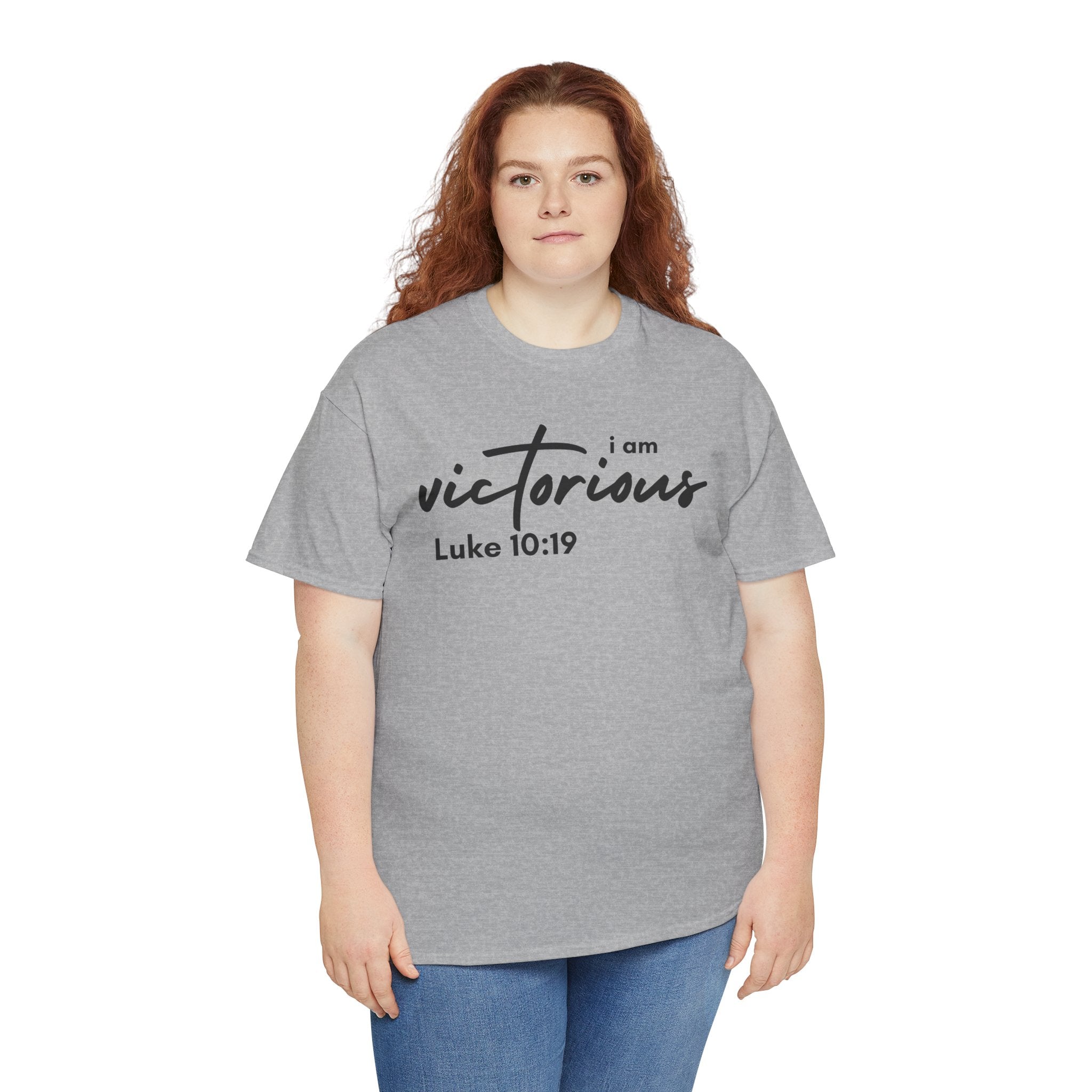 I Am Victorious Christian T-Shirt – Luke 10:19 Scripture Tee | Faith-Based Apparel