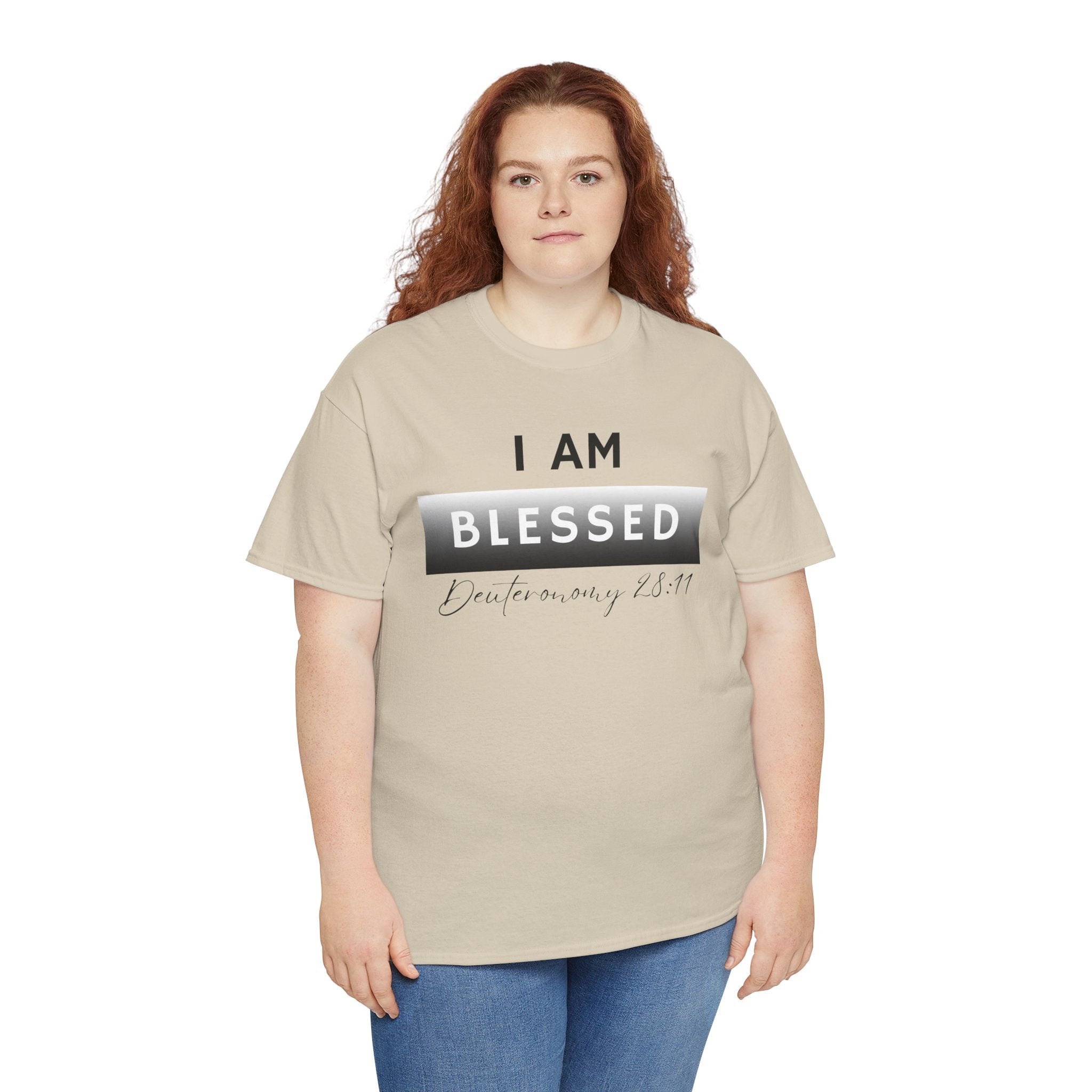I Am Blessed Christian T-Shirt — Deuteronomy 28:11 Scripture Faith Tee