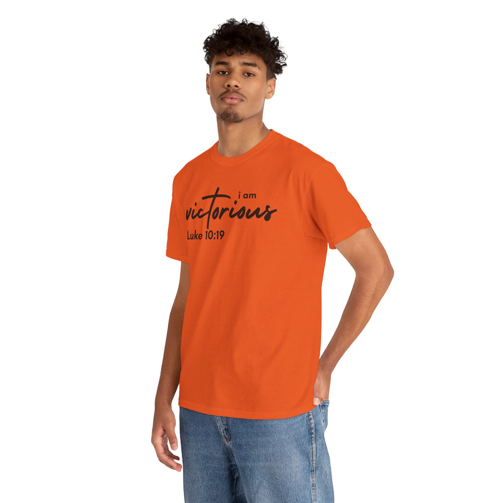 I Am Victorious Christian T-Shirt – Luke 10:19 Scripture Tee | Faith-Based Apparel