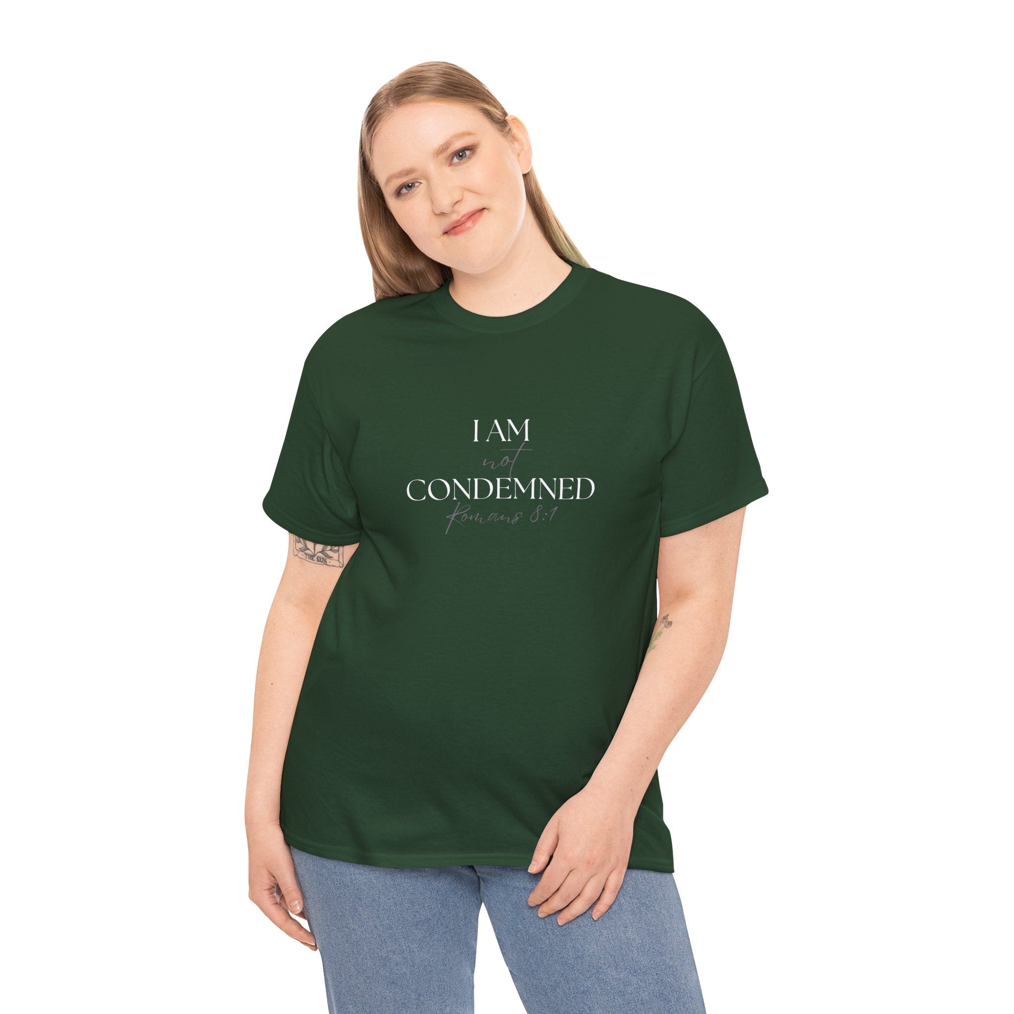 I Am Not Condemned T-Shirt – Christian Tee (Romans 8:1 Scripture) | Faith Apparel for Men & Women