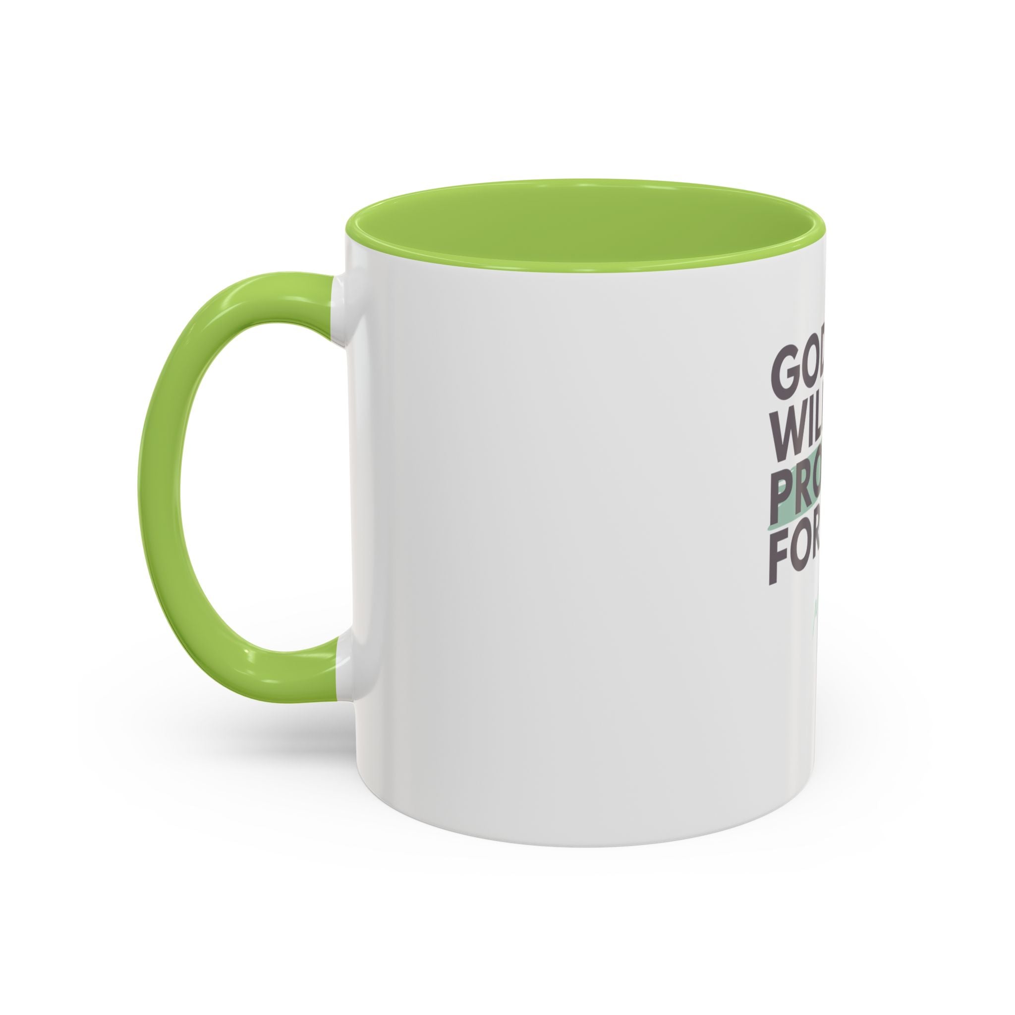 God Will Provide for Me Accent Coffee Mug — Mark 11:24 Christian Scripture Mug (11oz)