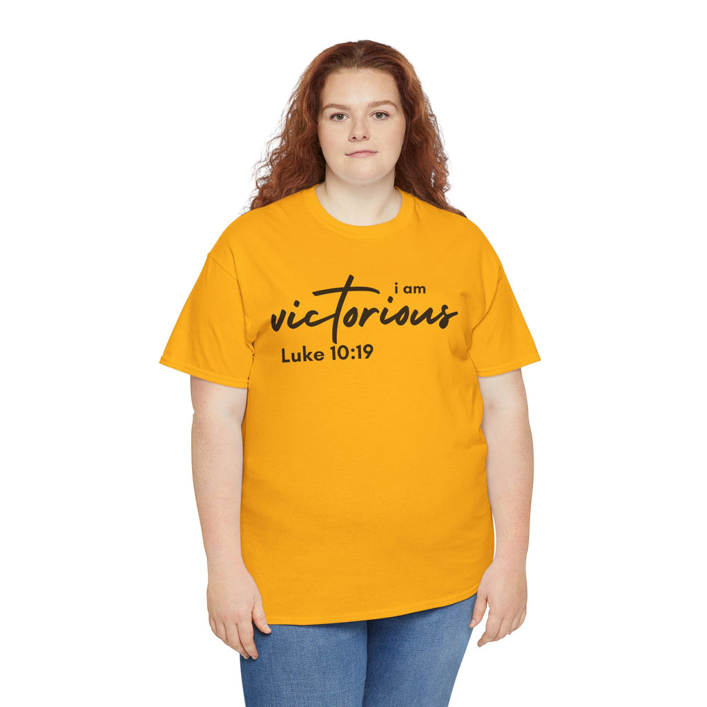 I Am Victorious Christian T-Shirt – Luke 10:19 Scripture Tee | Faith-Based Apparel
