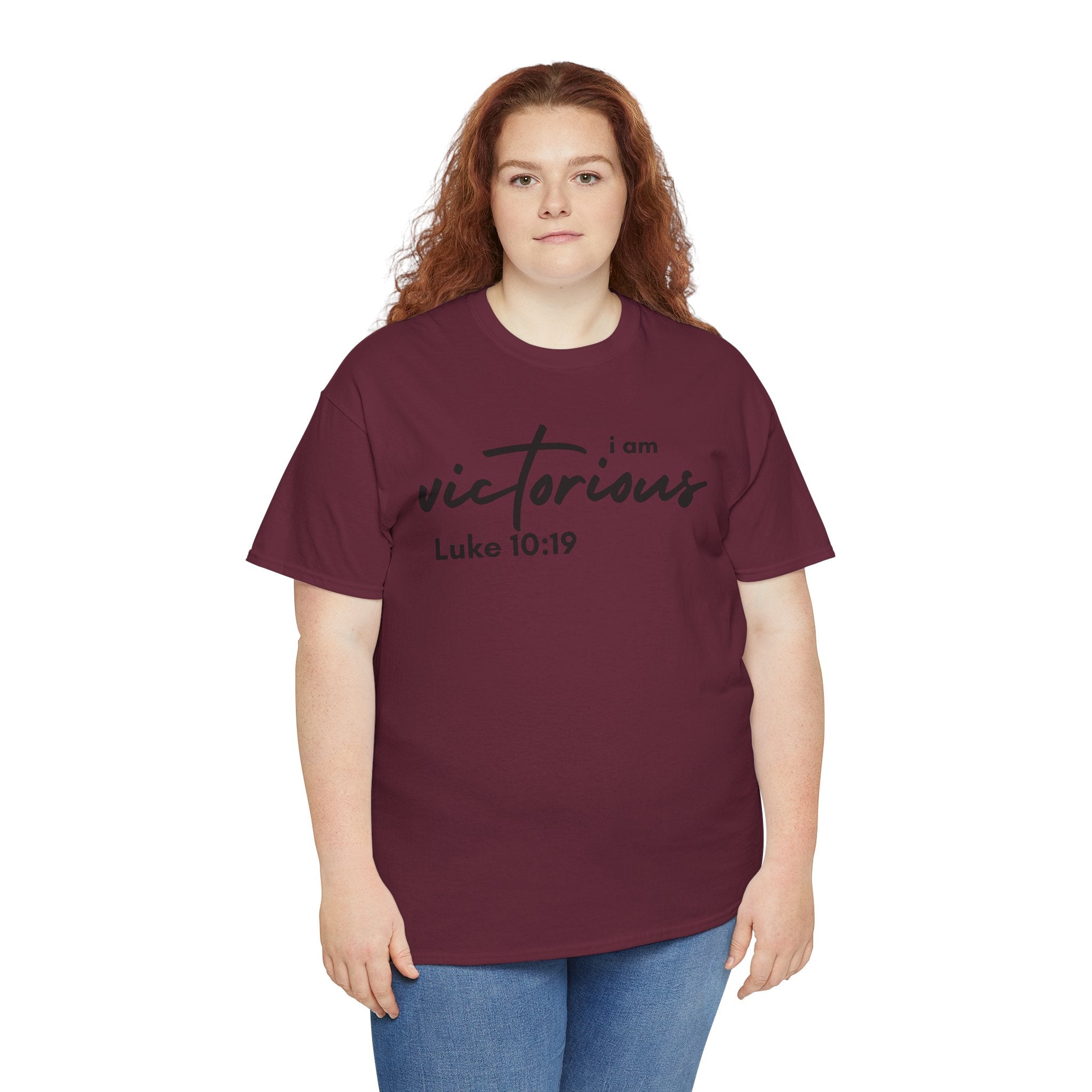 I Am Victorious Christian T-Shirt – Luke 10:19 Scripture Tee | Faith-Based Apparel