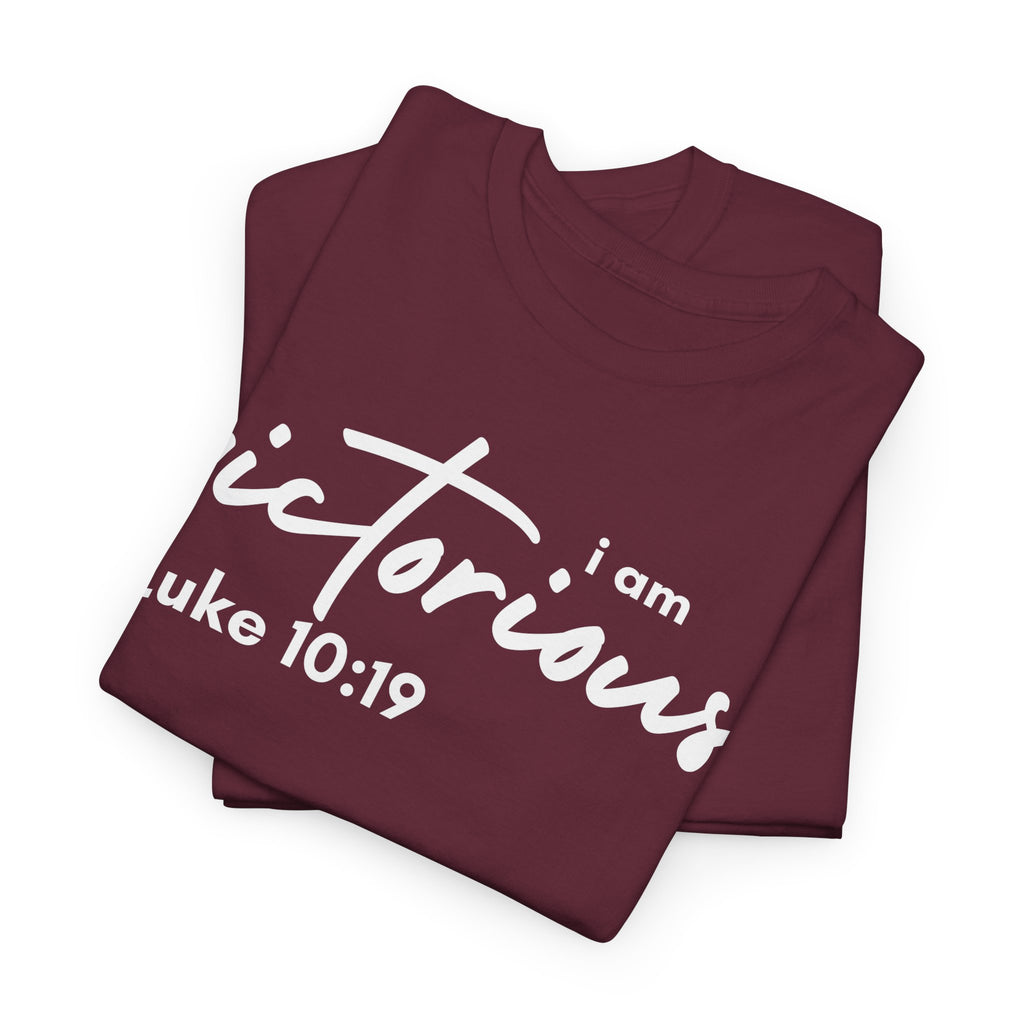 I Am Victorious Christian T-Shirt – Luke 10:19 Scripture Tee | Faith-Based Apparel