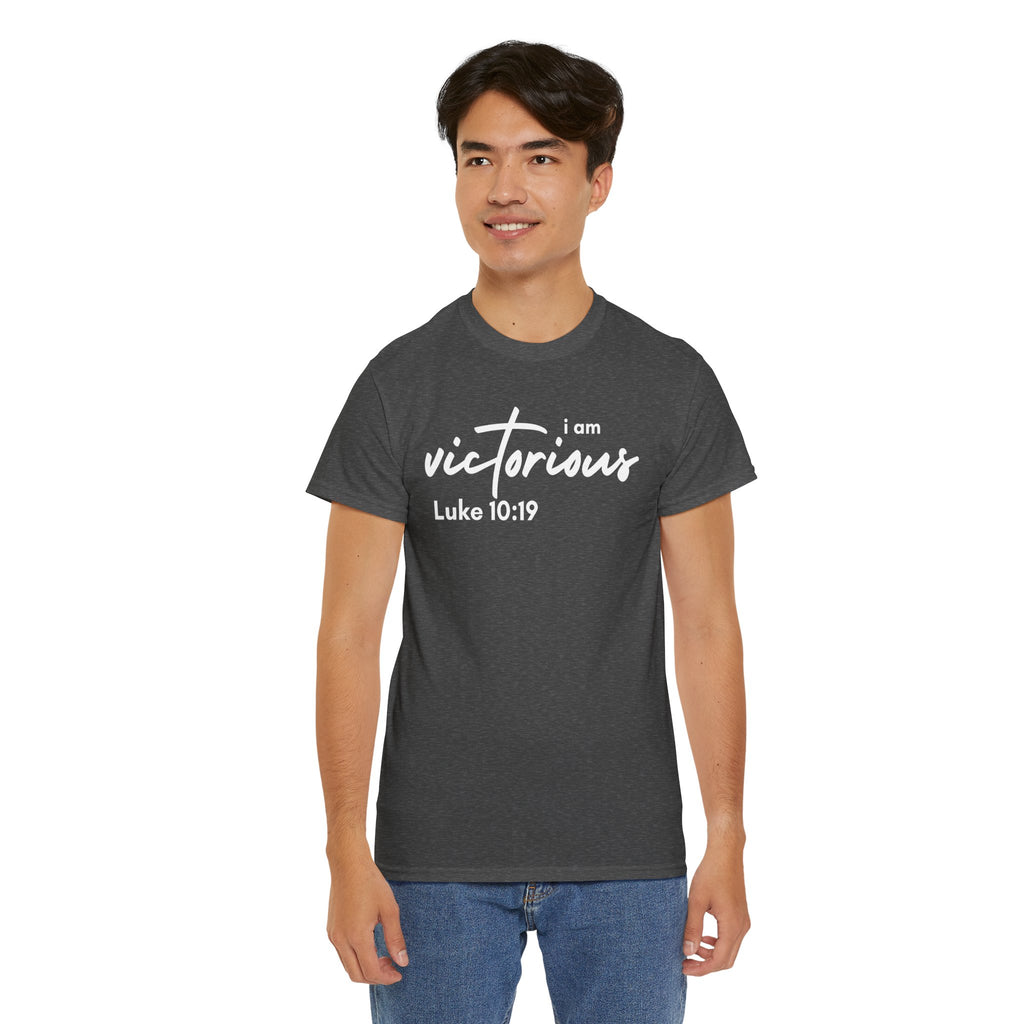 I Am Victorious Christian T-Shirt – Luke 10:19 Scripture Tee | Faith-Based Apparel
