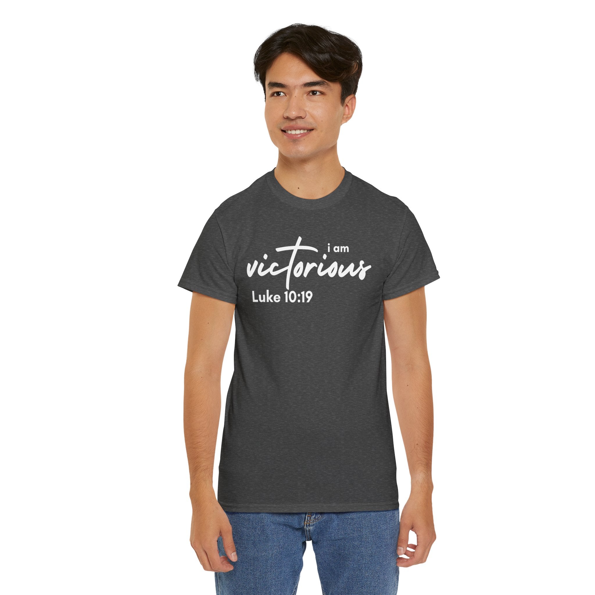 I Am Victorious Christian T-Shirt – Luke 10:19 Scripture Tee | Faith-Based Apparel