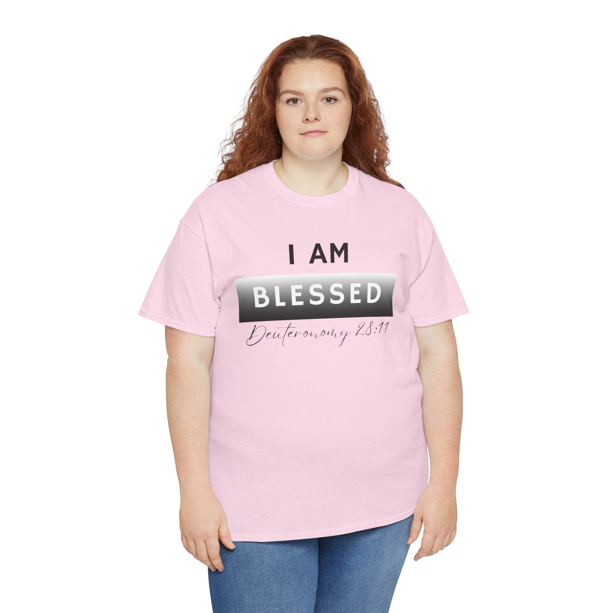 I Am Blessed Christian T-Shirt — Deuteronomy 28:11 Scripture Faith Tee