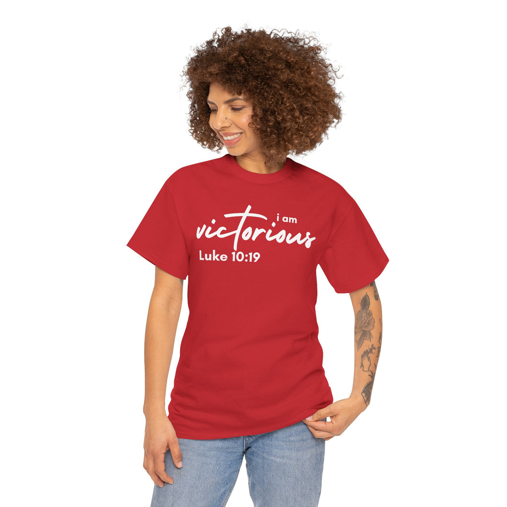 I Am Victorious Christian T-Shirt – Luke 10:19 Scripture Tee | Faith-Based Apparel