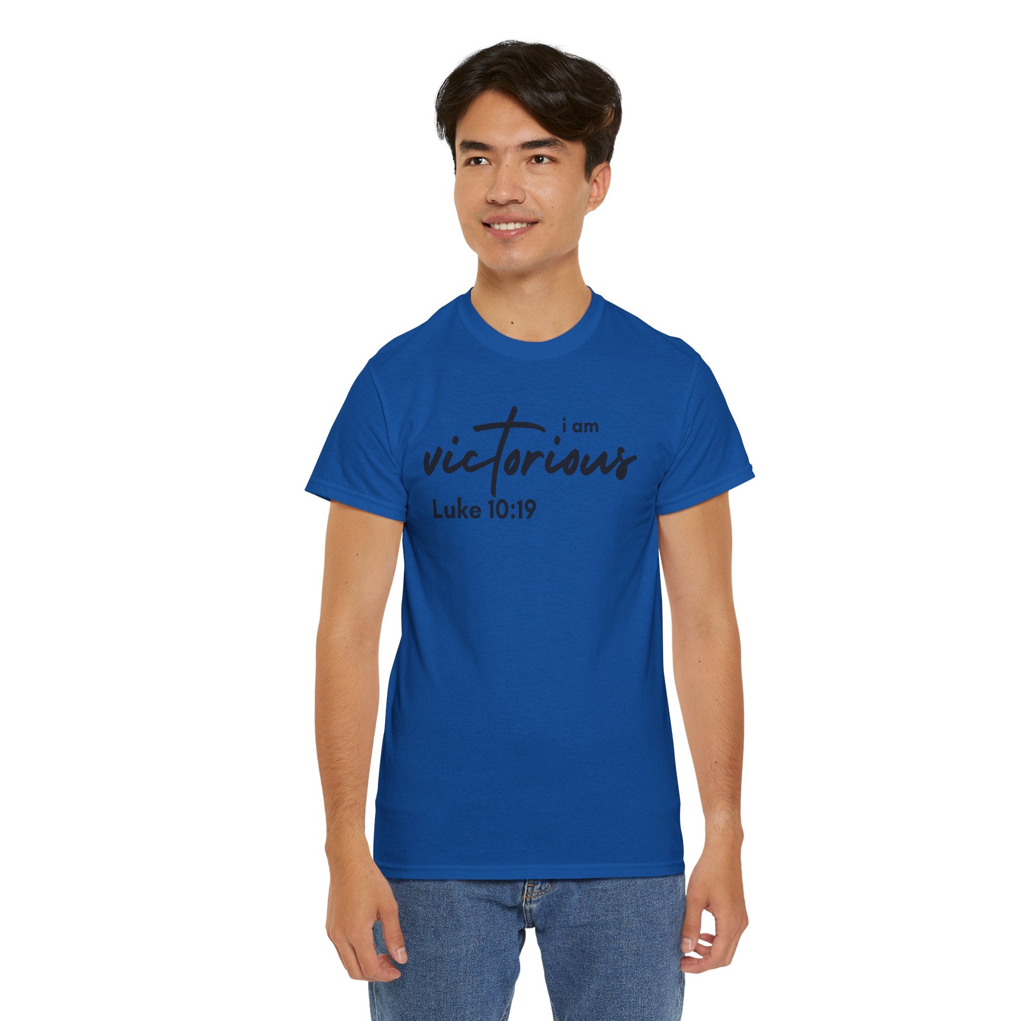 I Am Victorious Christian T-Shirt – Luke 10:19 Scripture Tee | Faith-Based Apparel