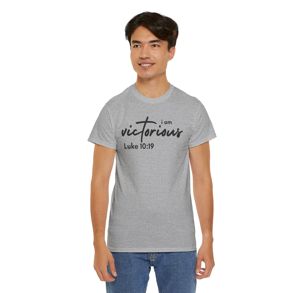 I Am Victorious Christian T-Shirt – Luke 10:19 Scripture Tee | Faith-Based Apparel